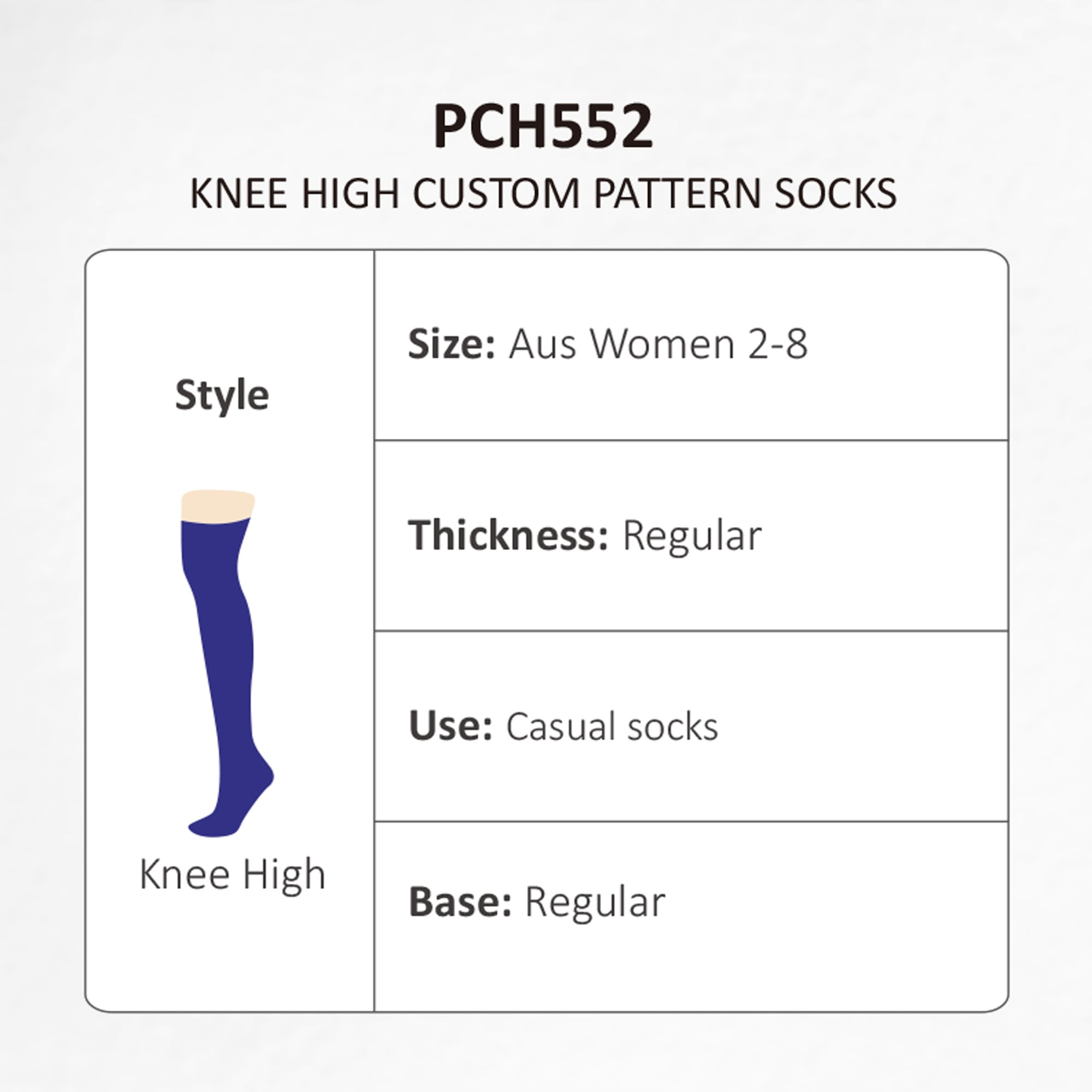 Knee High Custom Pattern Socks