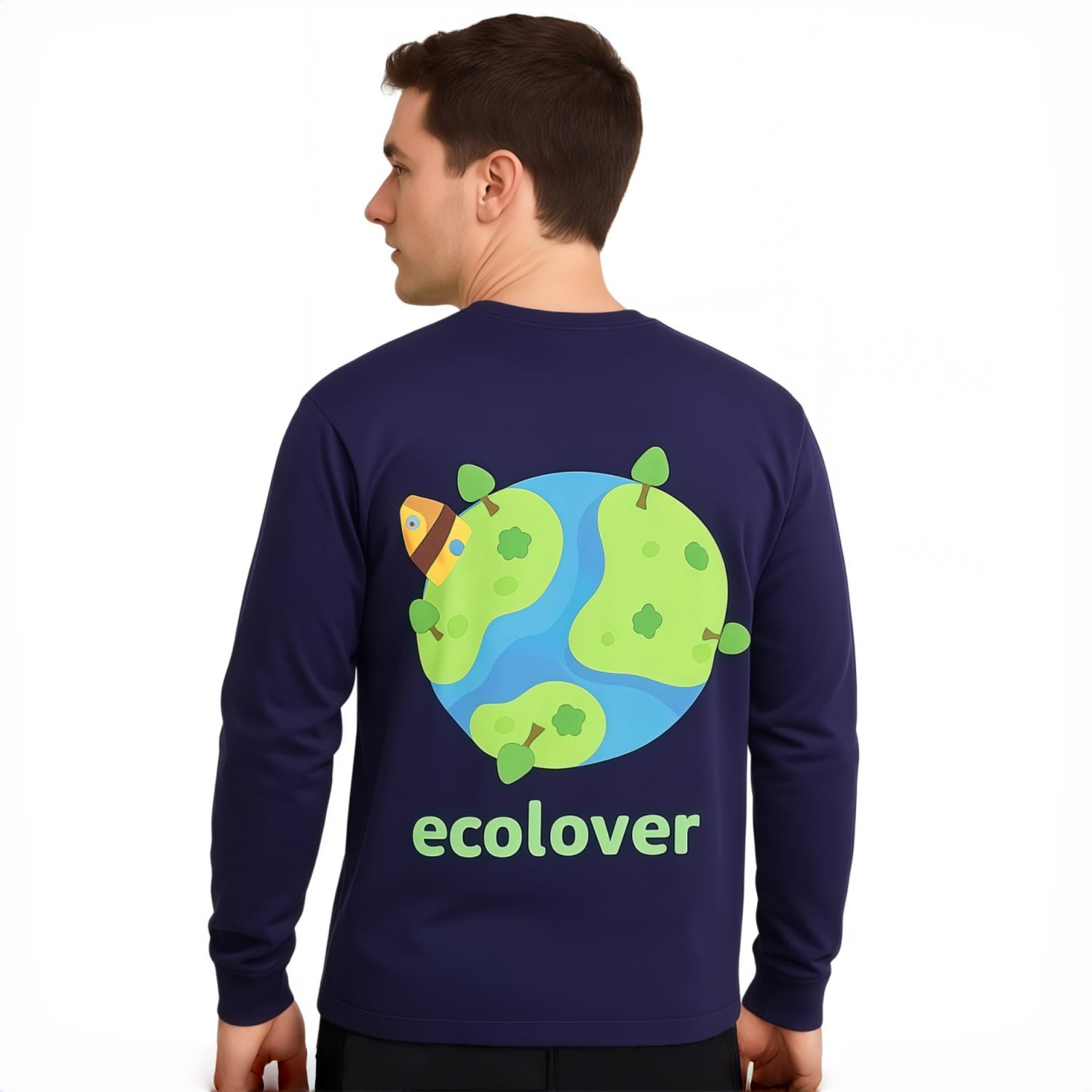 Unisex Adults RPET Micro Mesh Sublimated V-Neck Long Sleeves Shirt