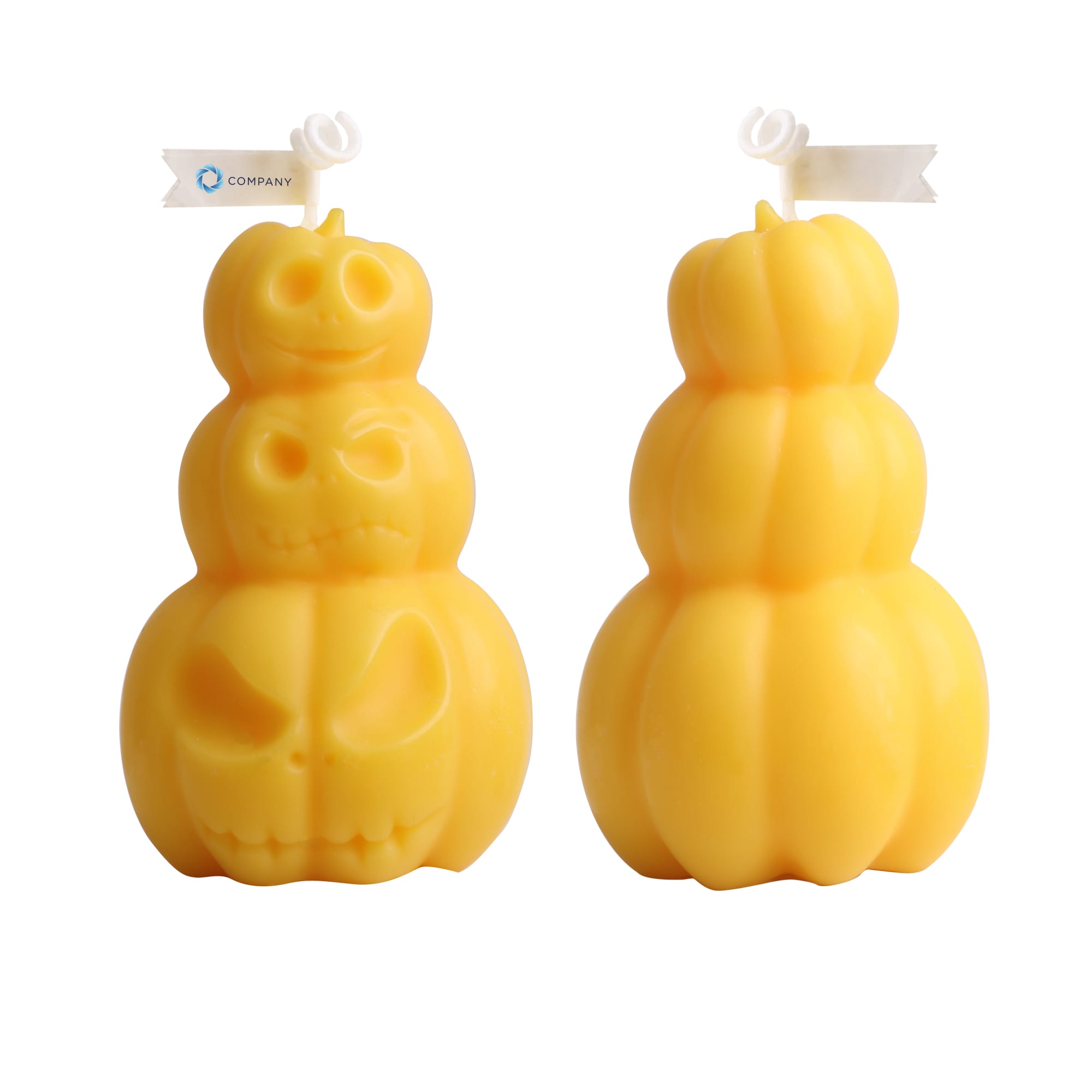 Triple Pumpkin Shape Candles