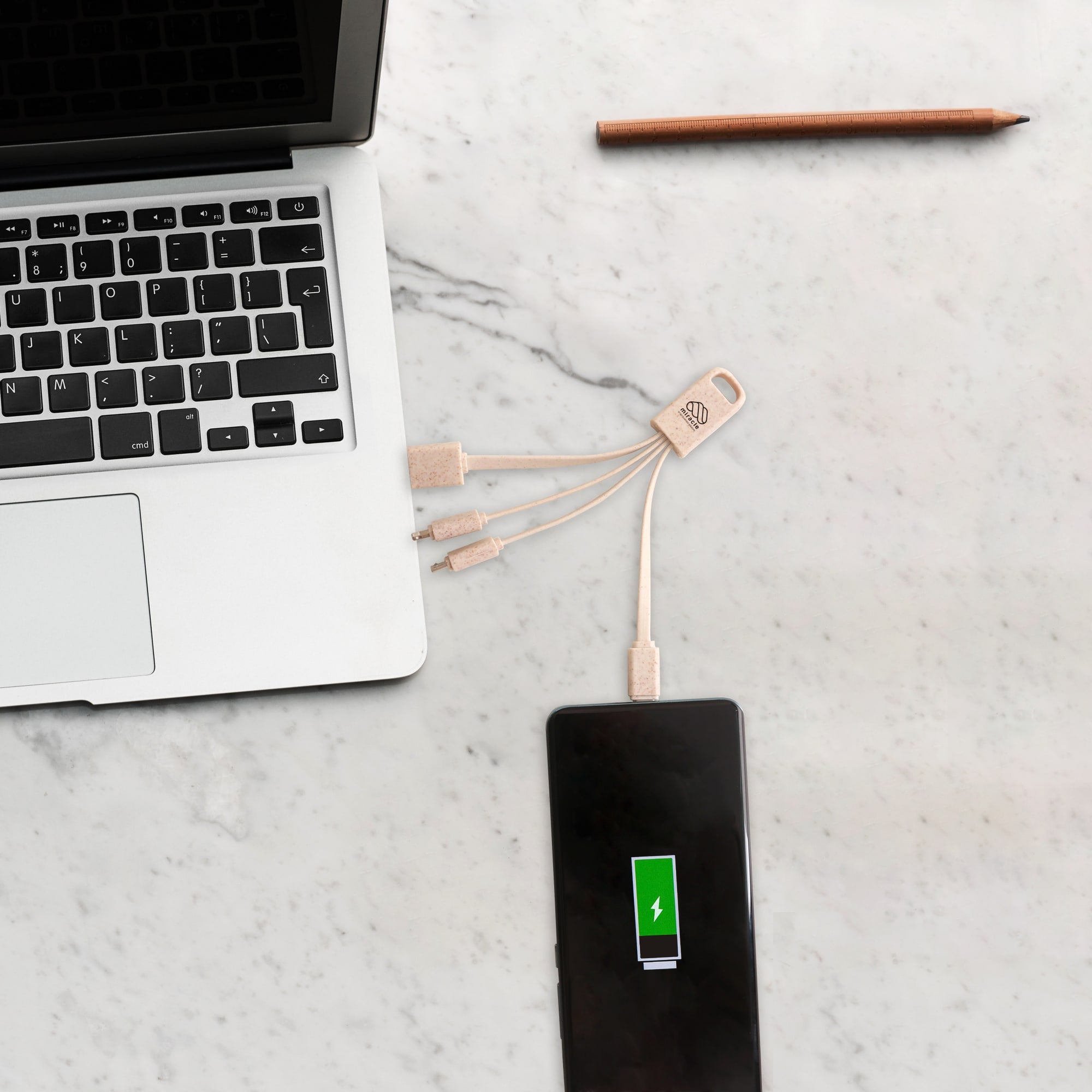 Wheat Straw Charging Cable - Square Shape B