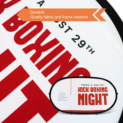 Oval Shaped Pop Up Banners (Small)