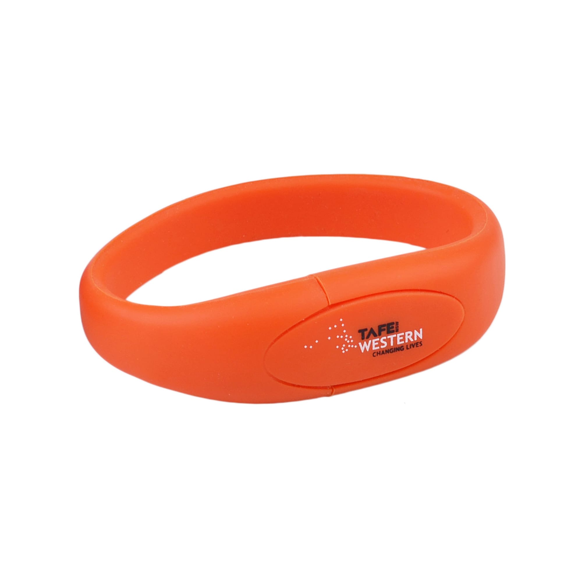 Oval Silicone Wristband Flash Drive