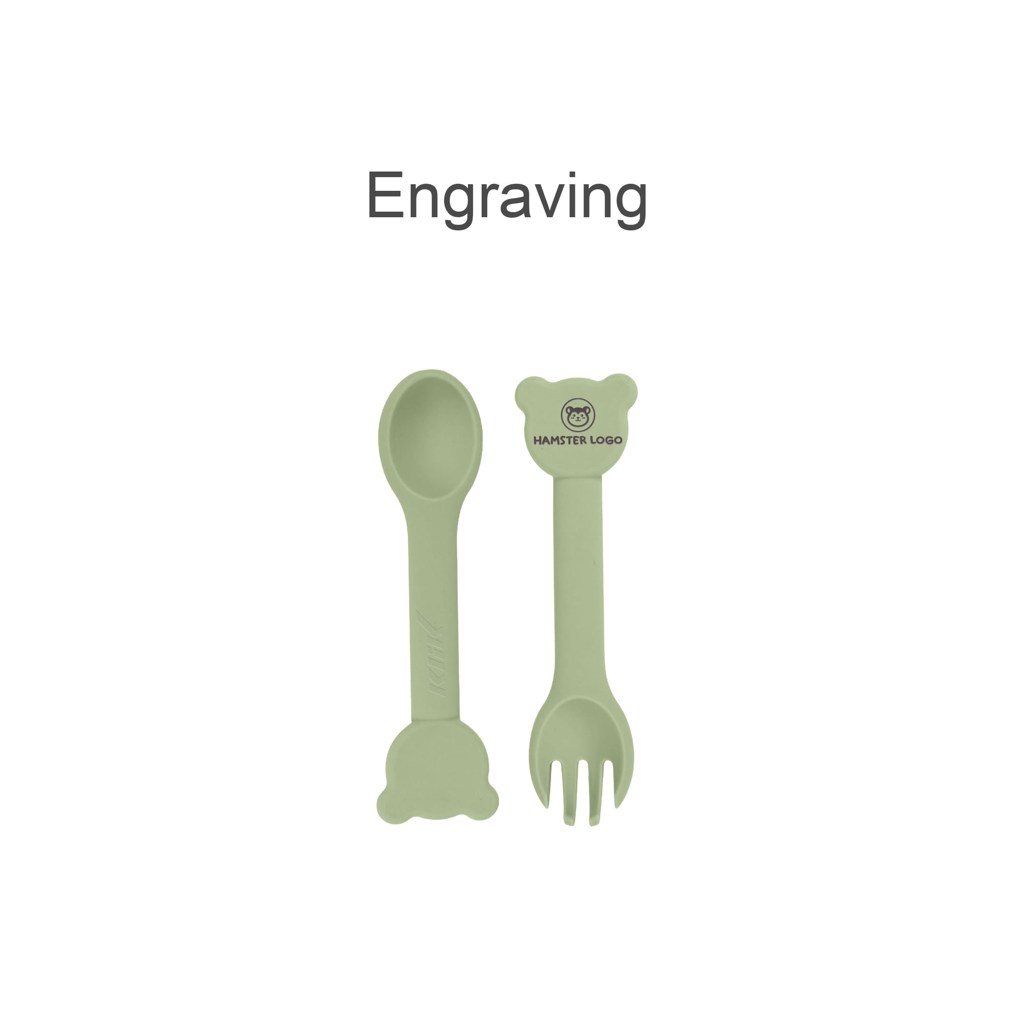 Bear Shape Silicone Kids Cutlery