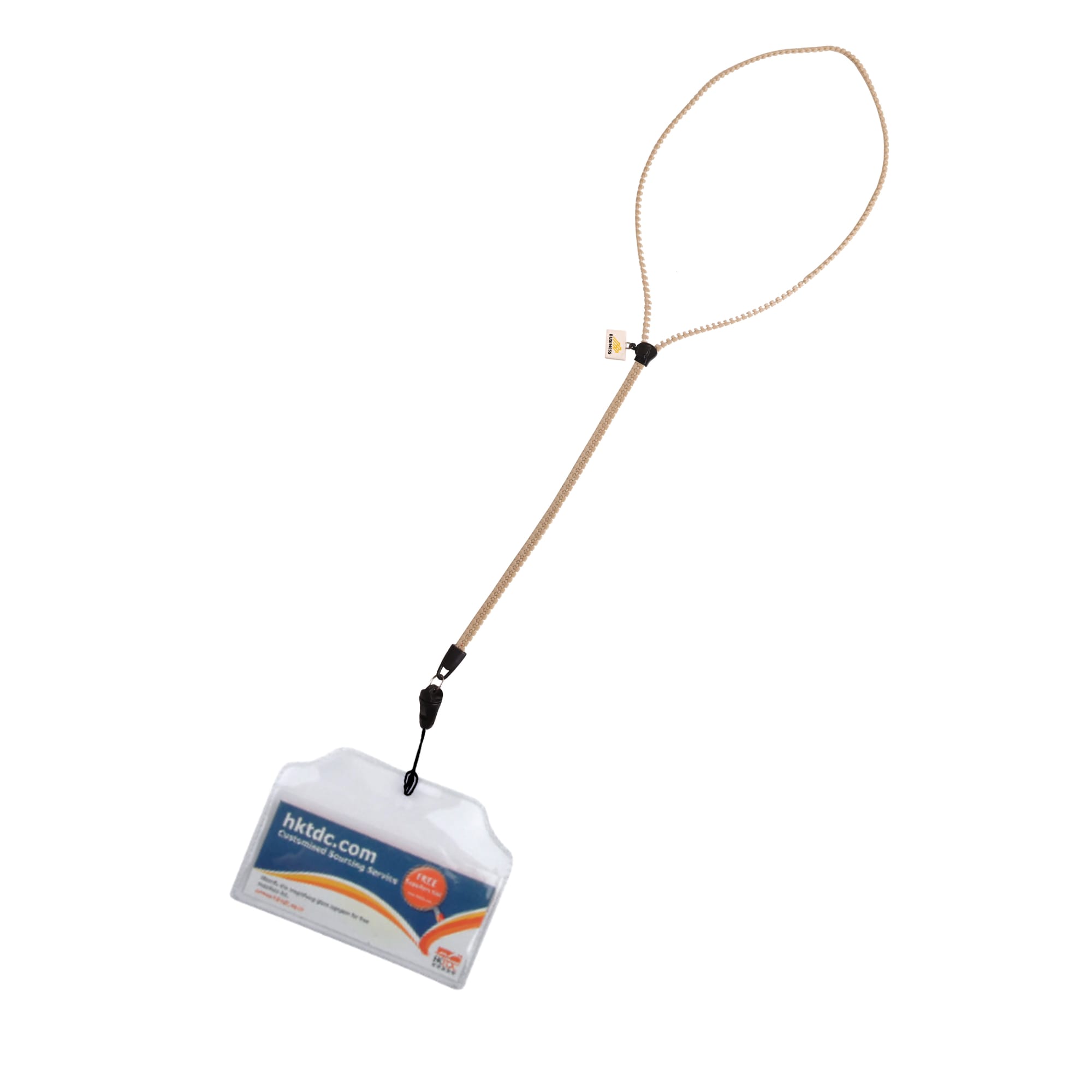 Zipper Lanyard with PVC Tag