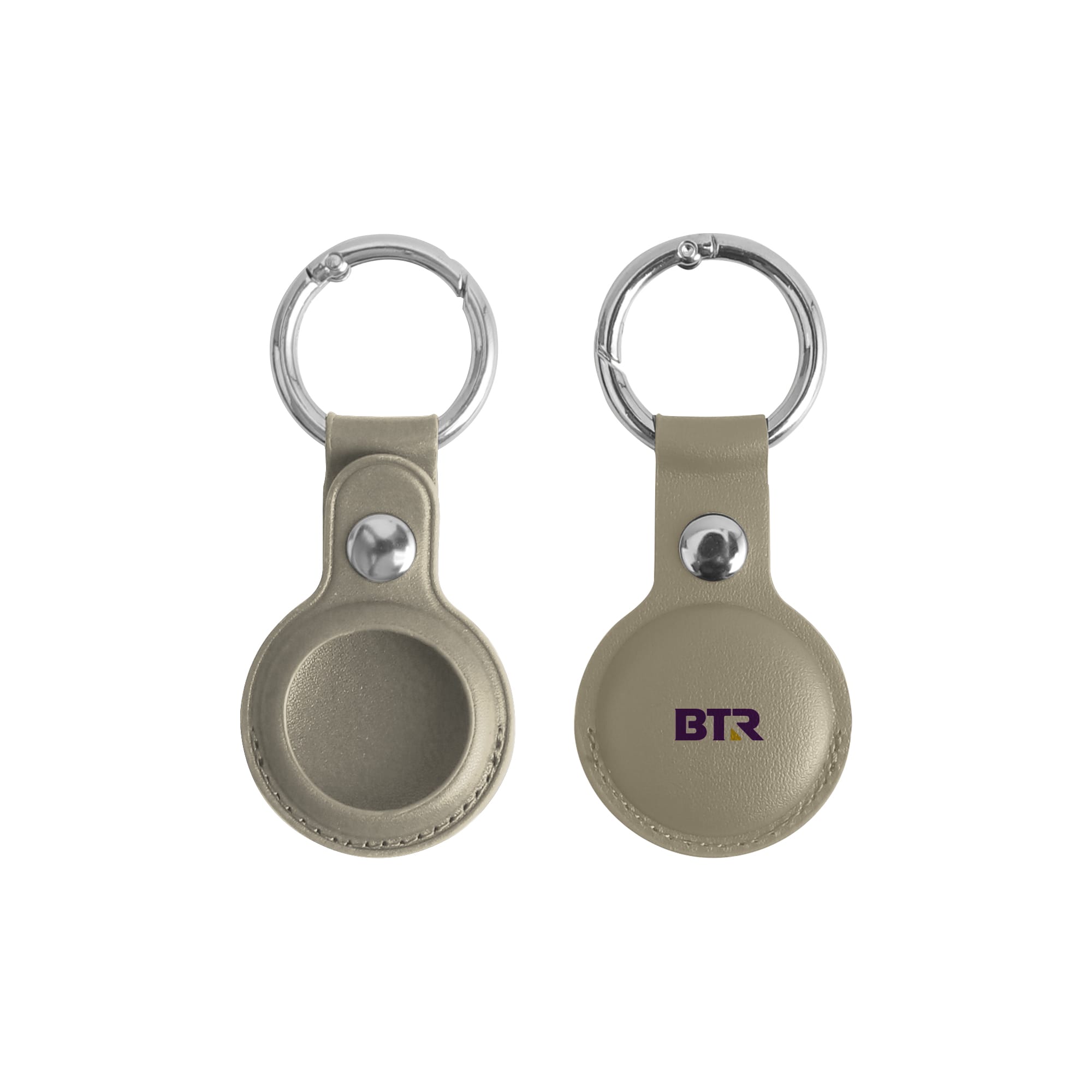 PU Leather AirTag Holder with Keyring