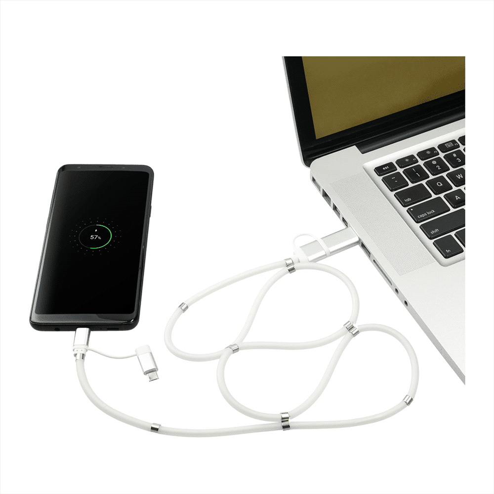 Whirl 5-In-1 Data Transfer Cable w/ Magnetic Wrap