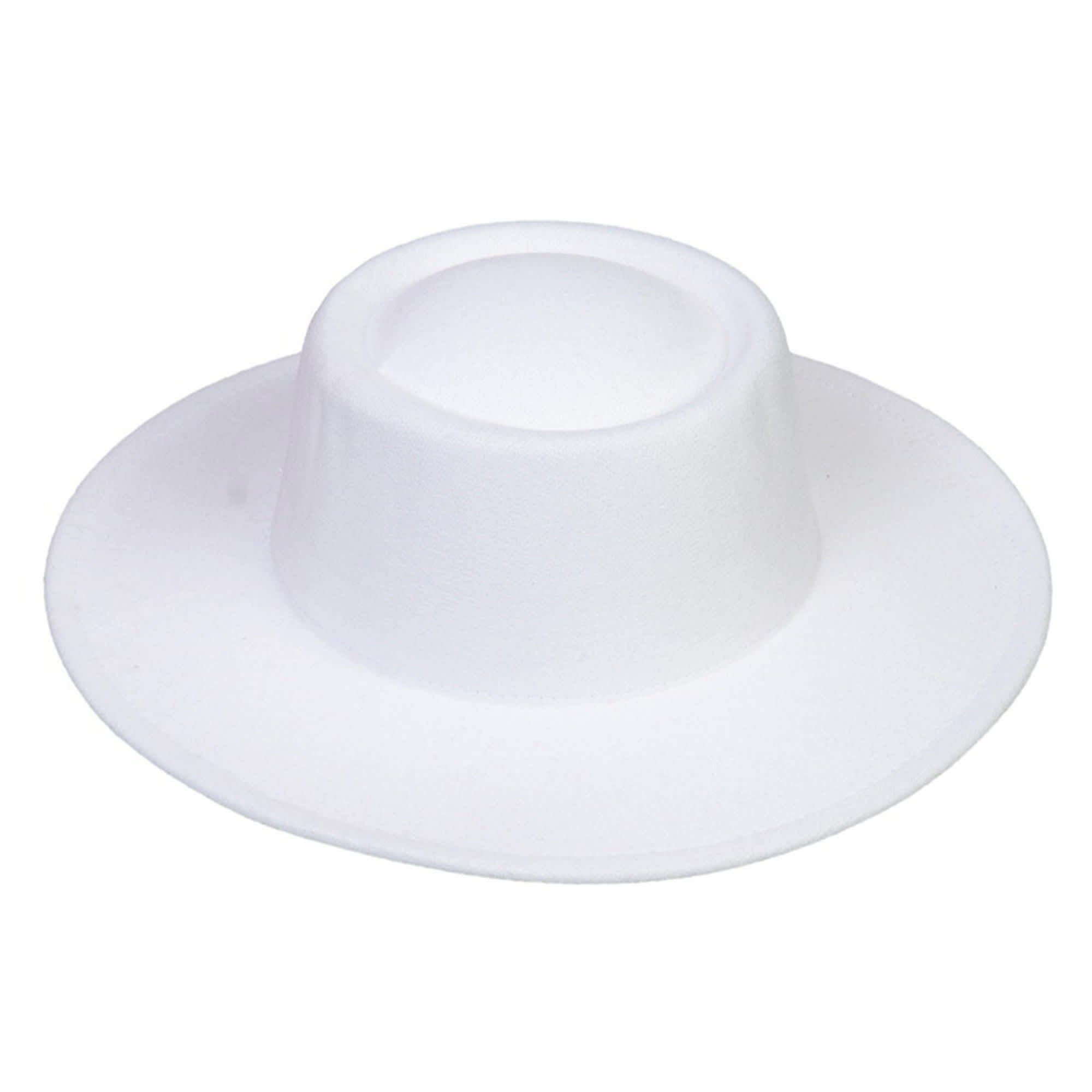 Flat Top Felt Fedora Hat