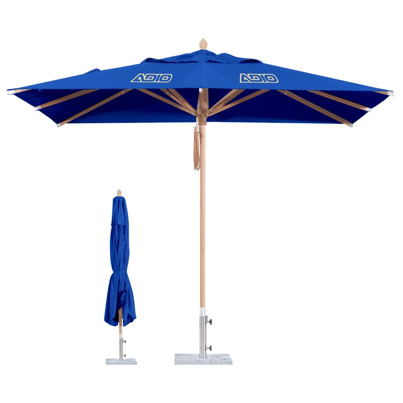 2x2m Wind-resistant Square Stock Colour Outdoor Umbrella