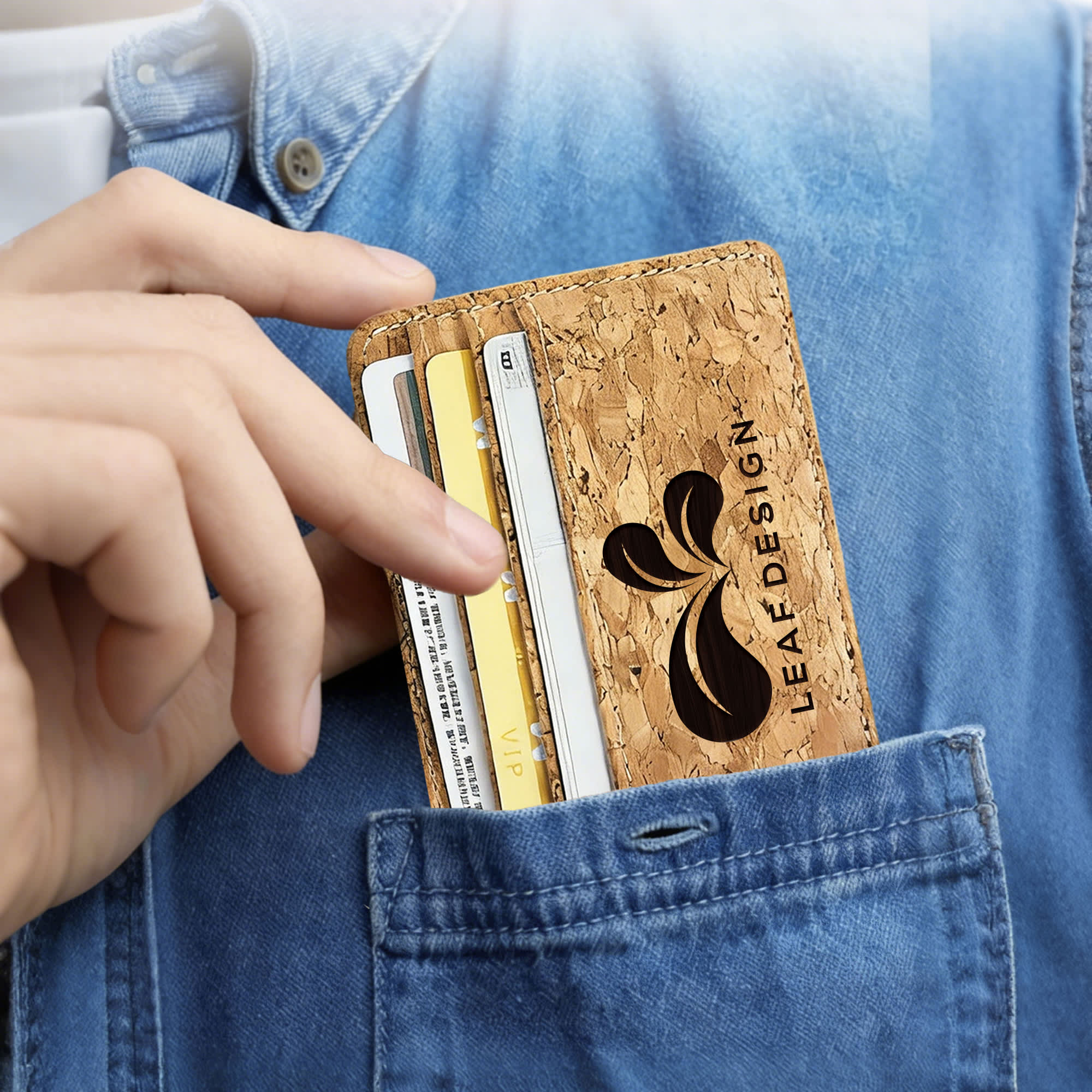 Cork Card Holder