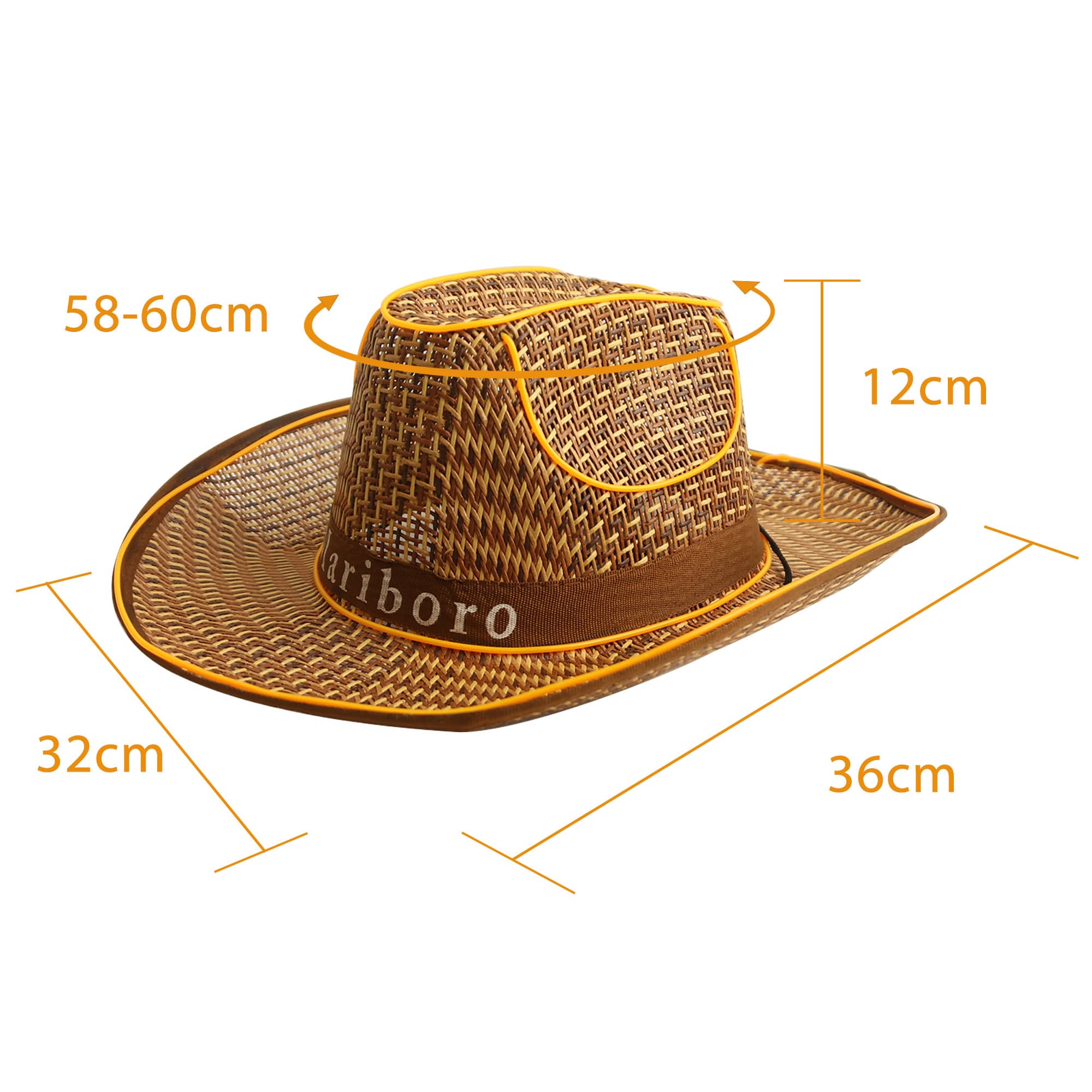 Light Up Straw Hats
