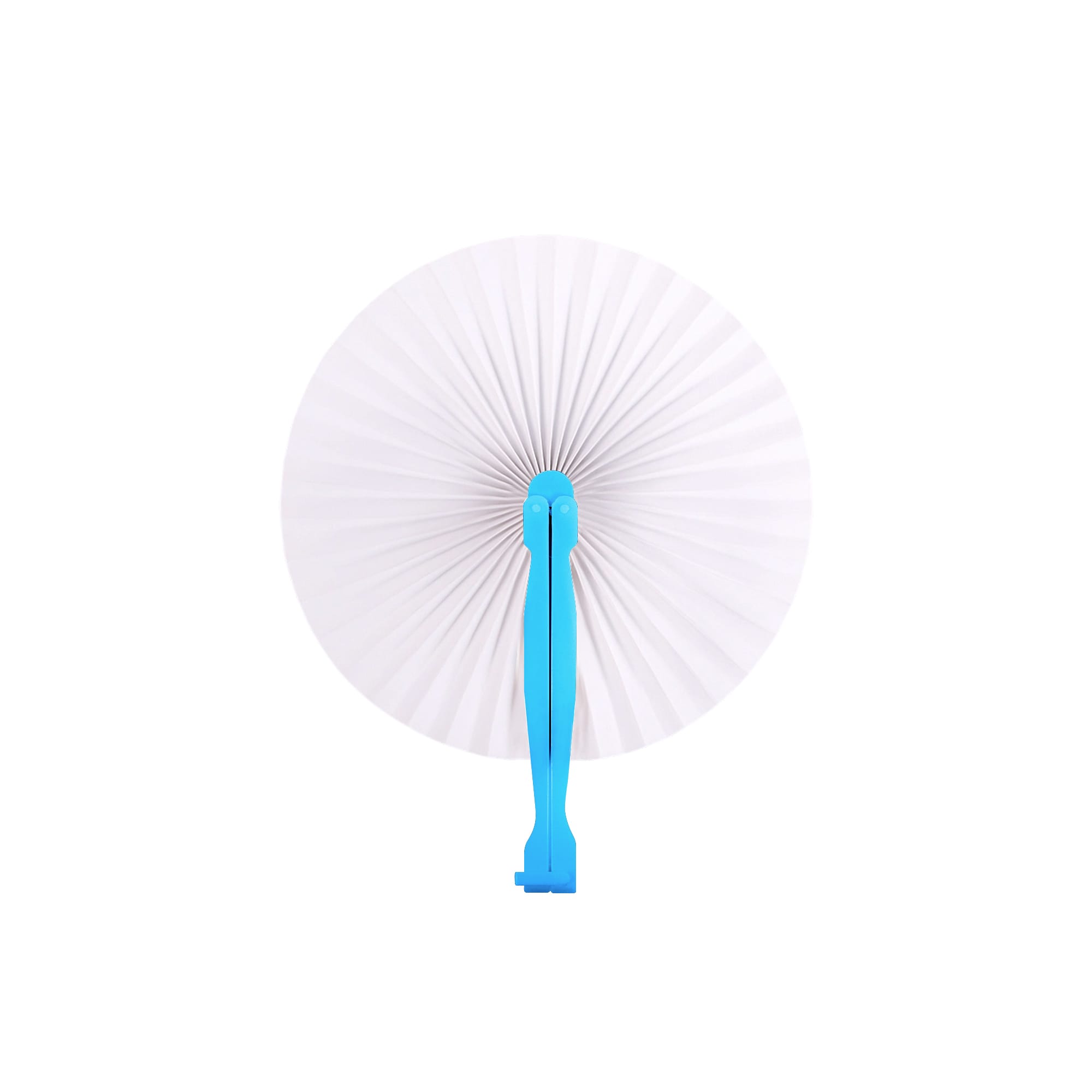Round Plastic Handle Paper Fan