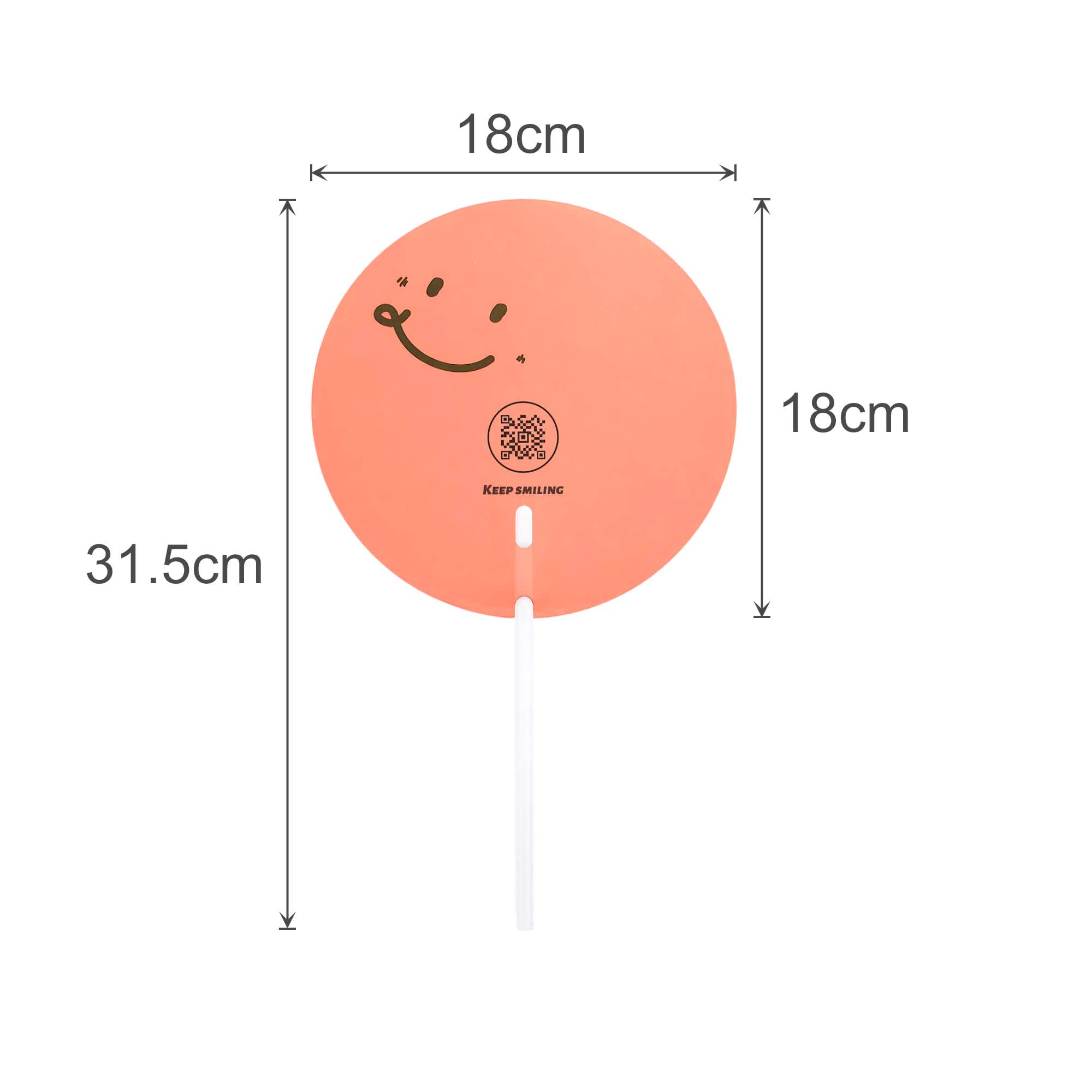 Custom Shape Transparent PVC Hand Fan B
