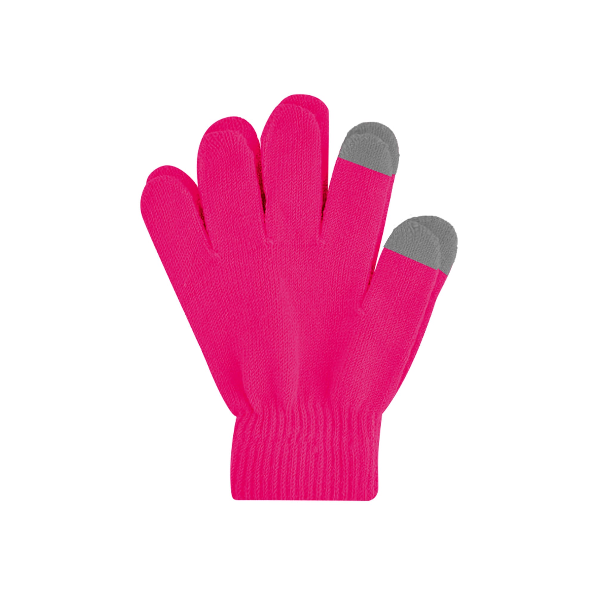 Adults Plain Knitted Gloves with Woven Label
