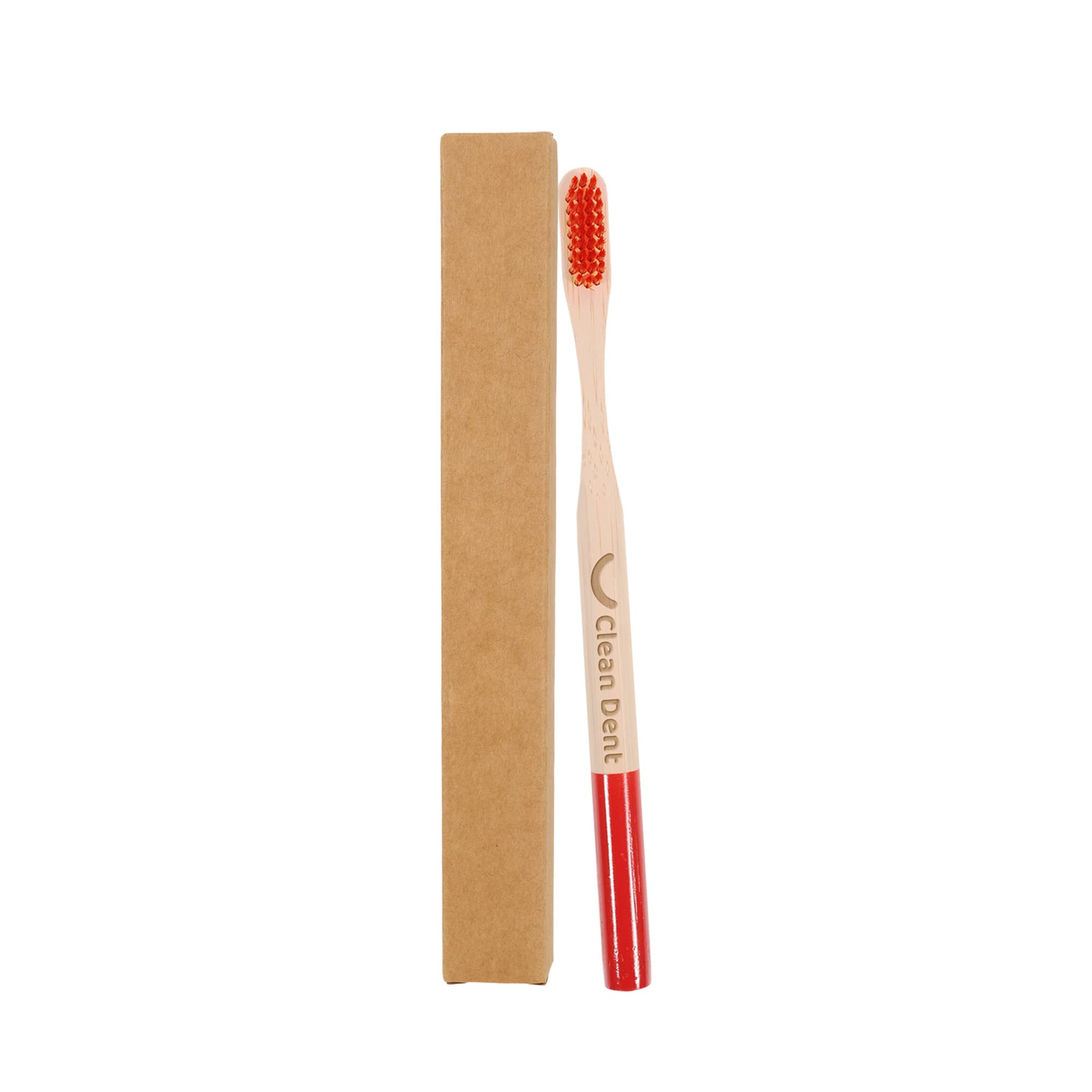 Large Round Handle Colorful Bamboo Toothbrush