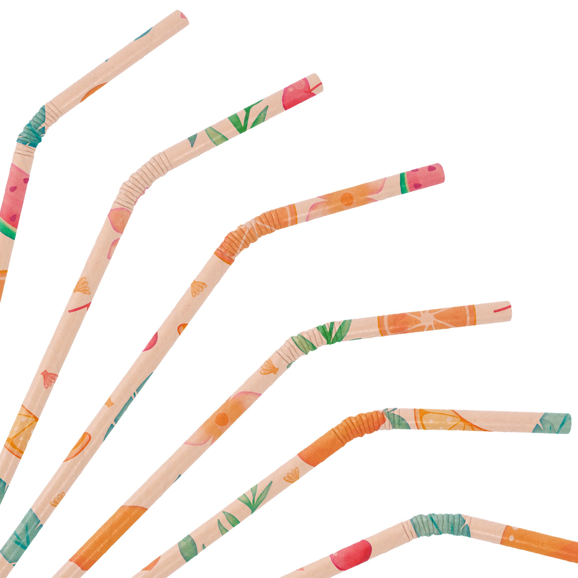 Custom Disposable 3-ply Bendable Drinking Paper Straw
