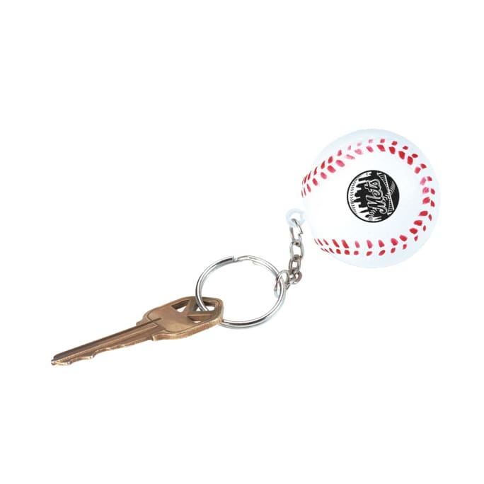 Keyring with Baseball Stress Reliever
