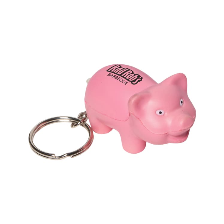 Keyring with Mini Pig Stress Item