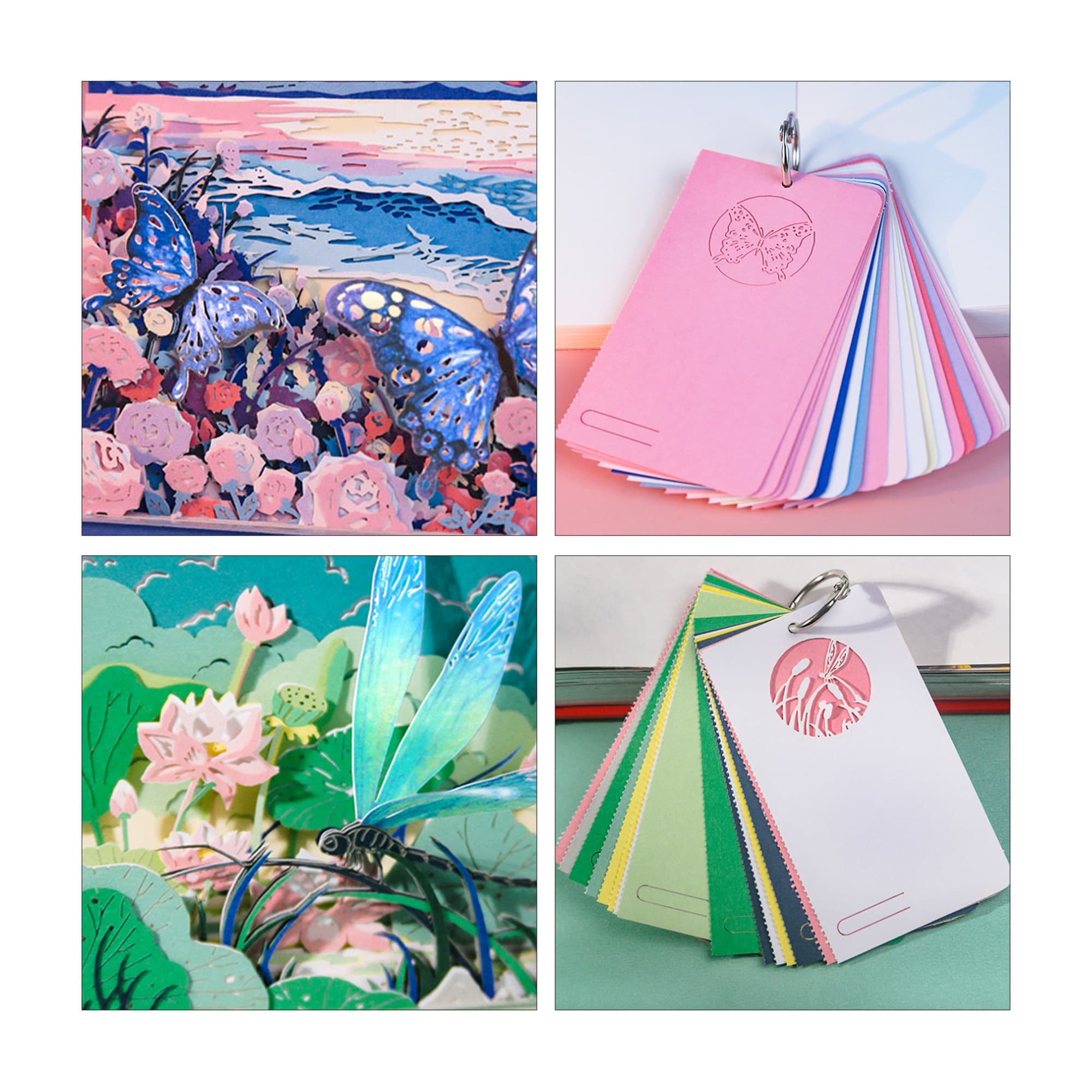 3D Paper-Cut Sculpture Notepad with Hanging Loop