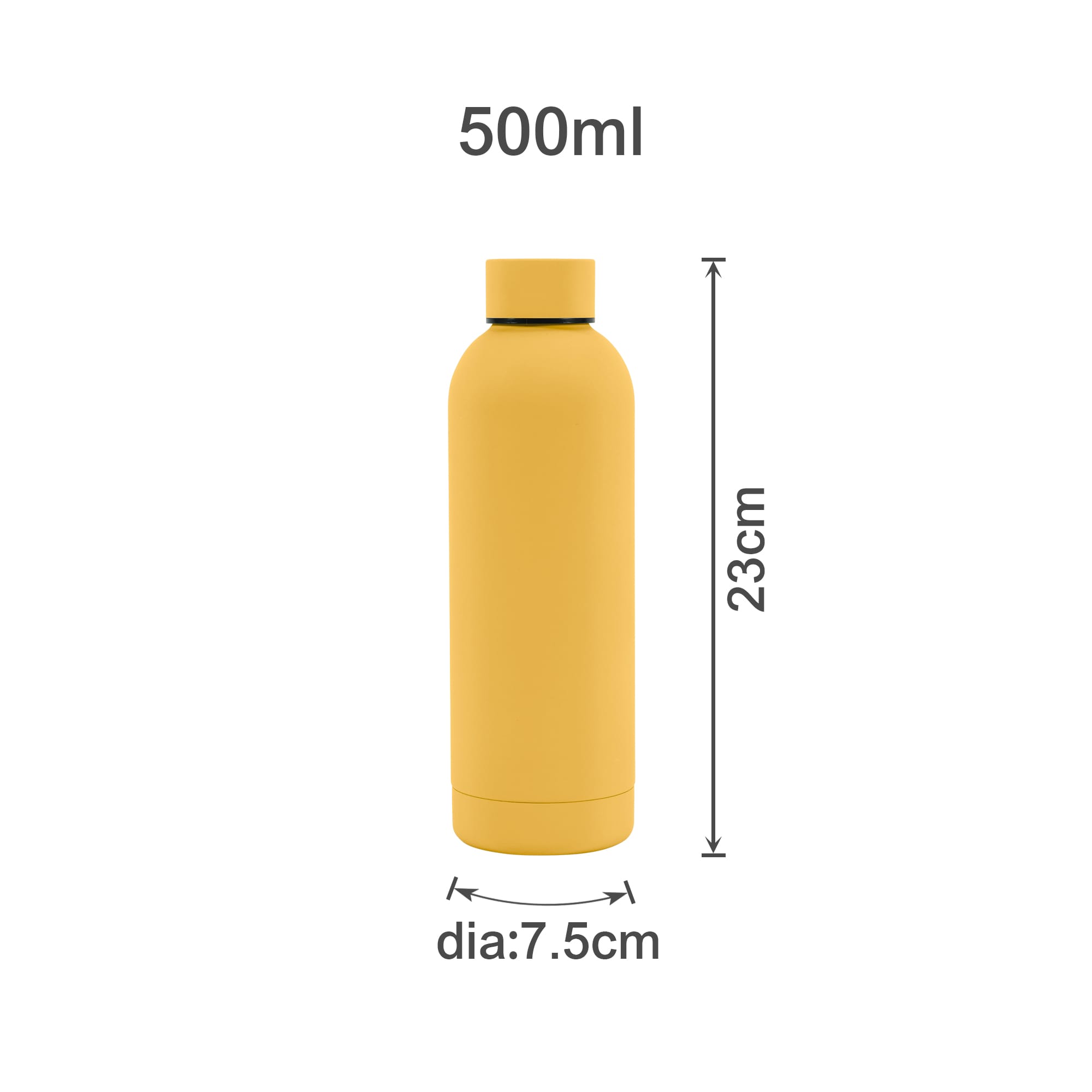 500ML Rubber Coated Double Wall Drink Bottle