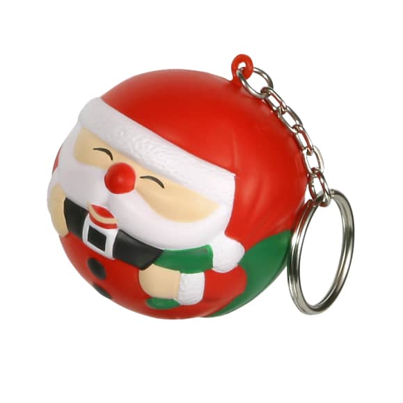 Keyring with Santa Stress Reliever