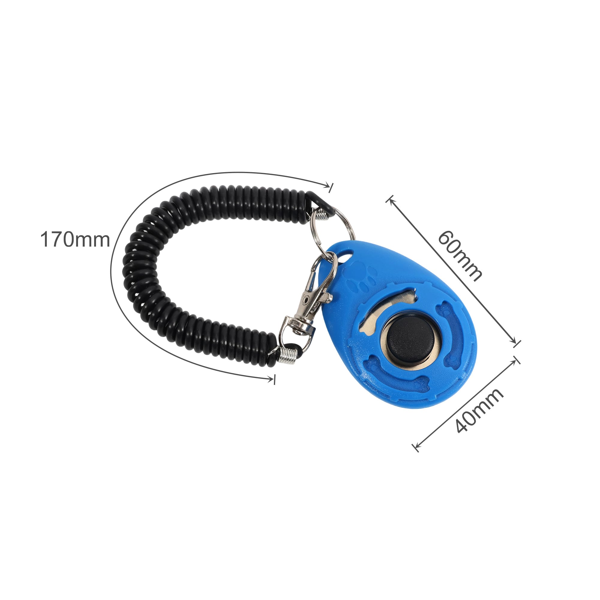 Pet Training Clicker with Coiled Lanyard