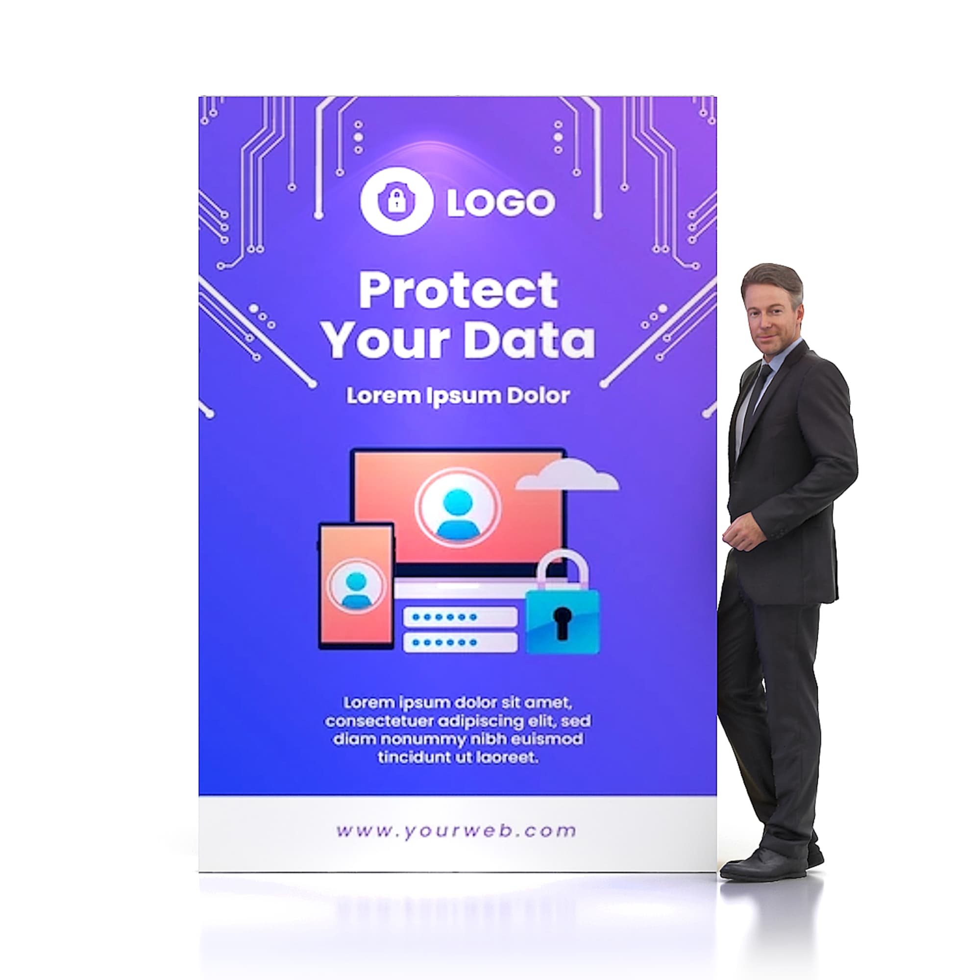 1.5m Straight Pop Up Display Wall