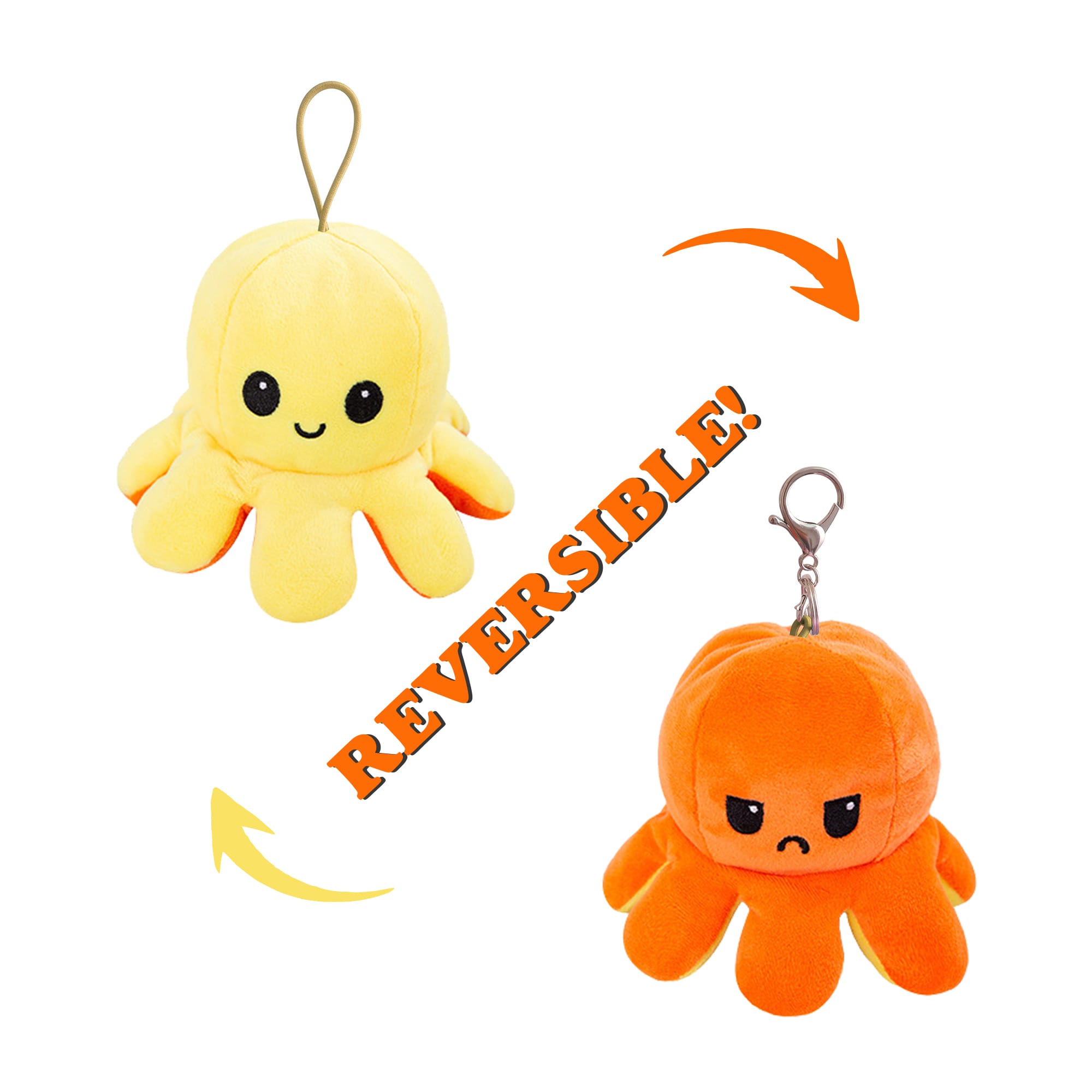 Small Reversible Octopus Plush Toy