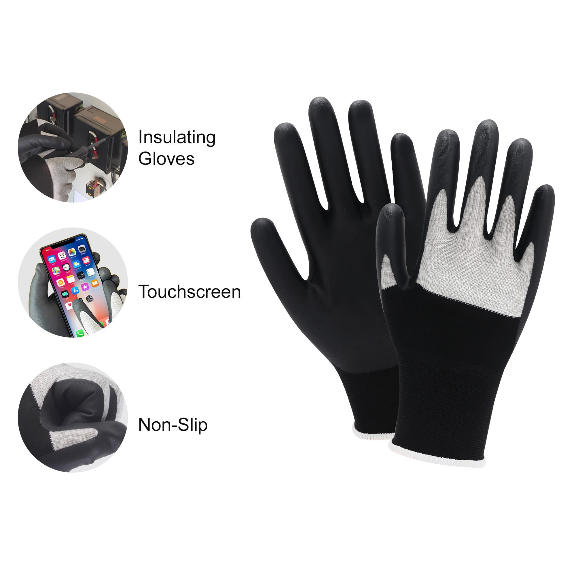 Premium 400V Touchscreen Insulating Gloves