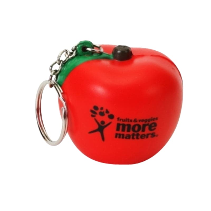 Keyring with Apple Stress Reliever