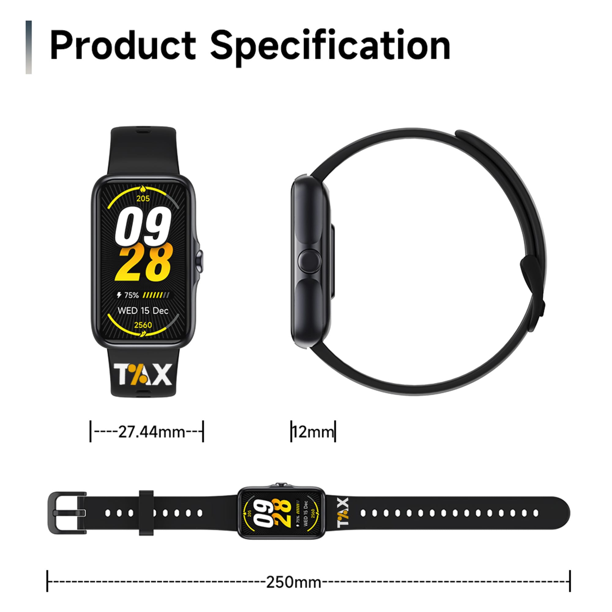 1.47" Square Smart Band