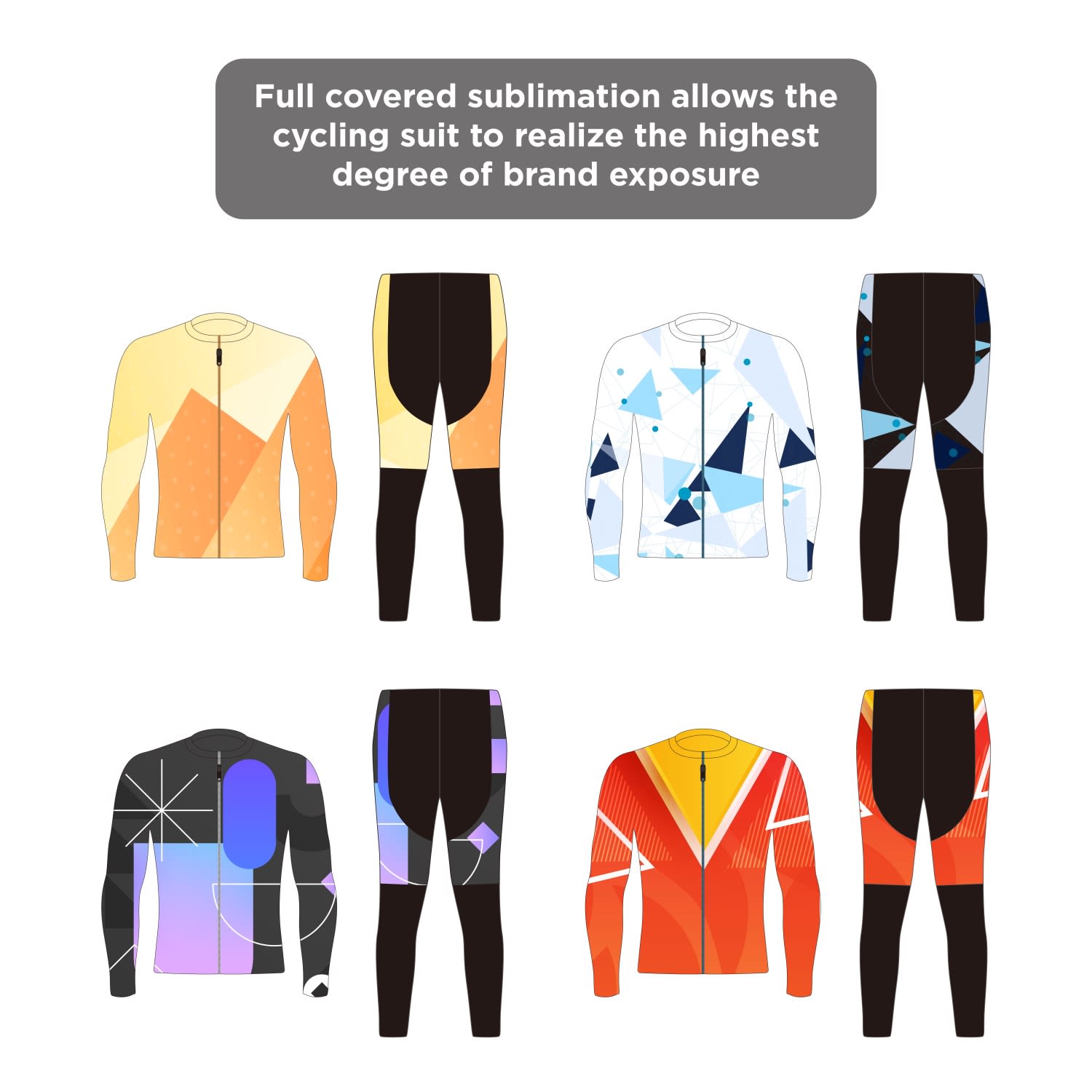 Men's Sublimated Long Sleeve Cycling Jersey