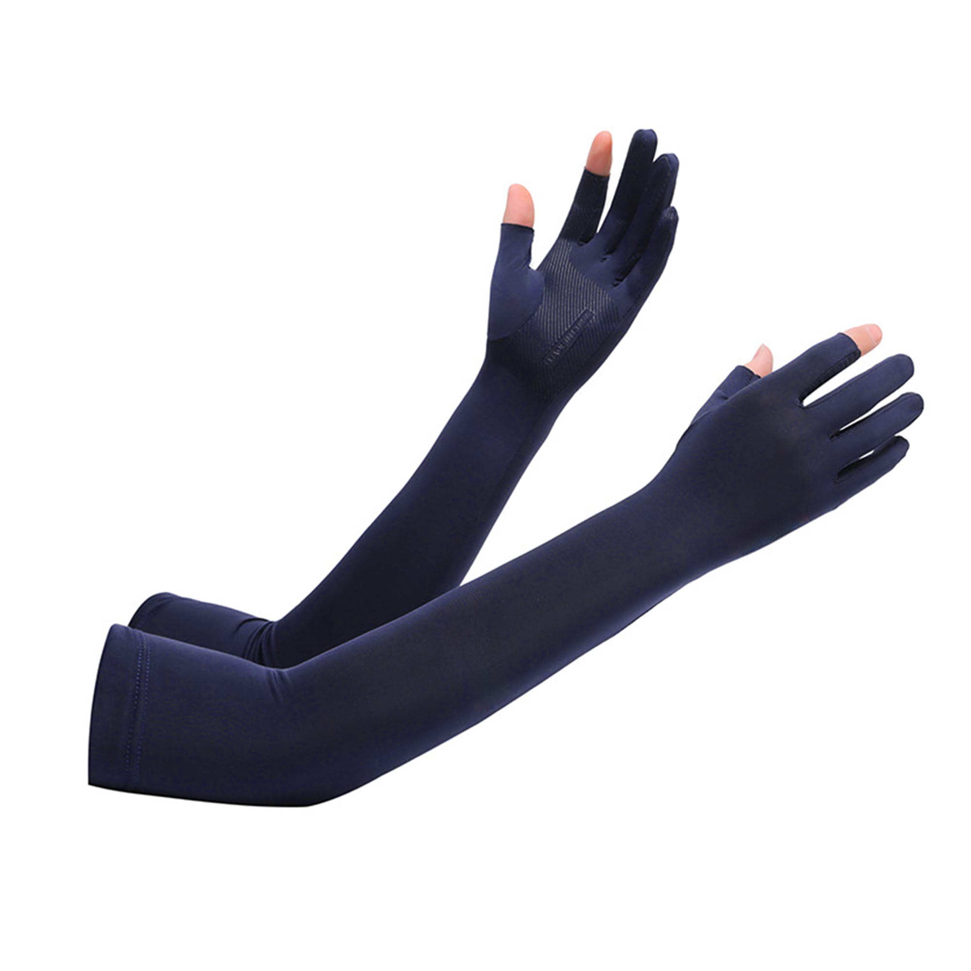 Long Sleeve Sun Protective Gloves with 2 Open Fingers