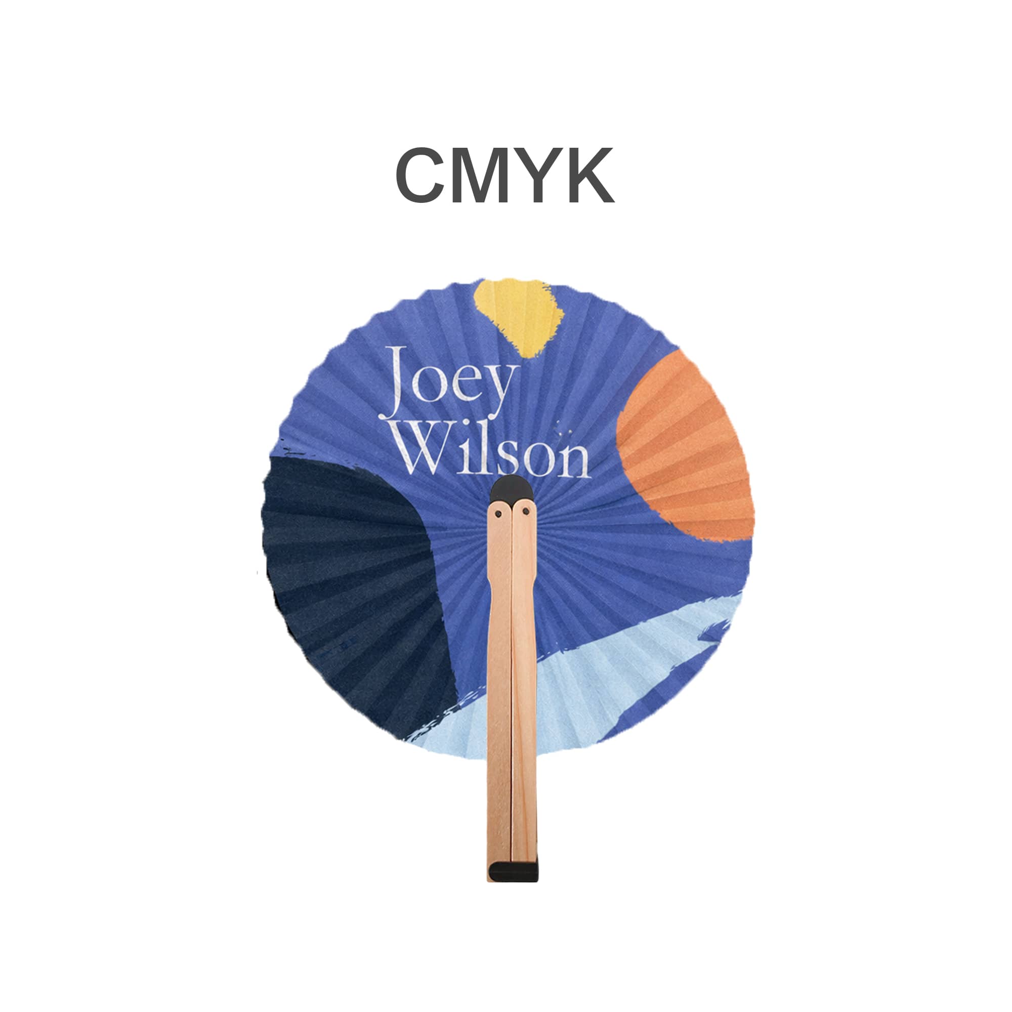Round Wooden Paper Fan