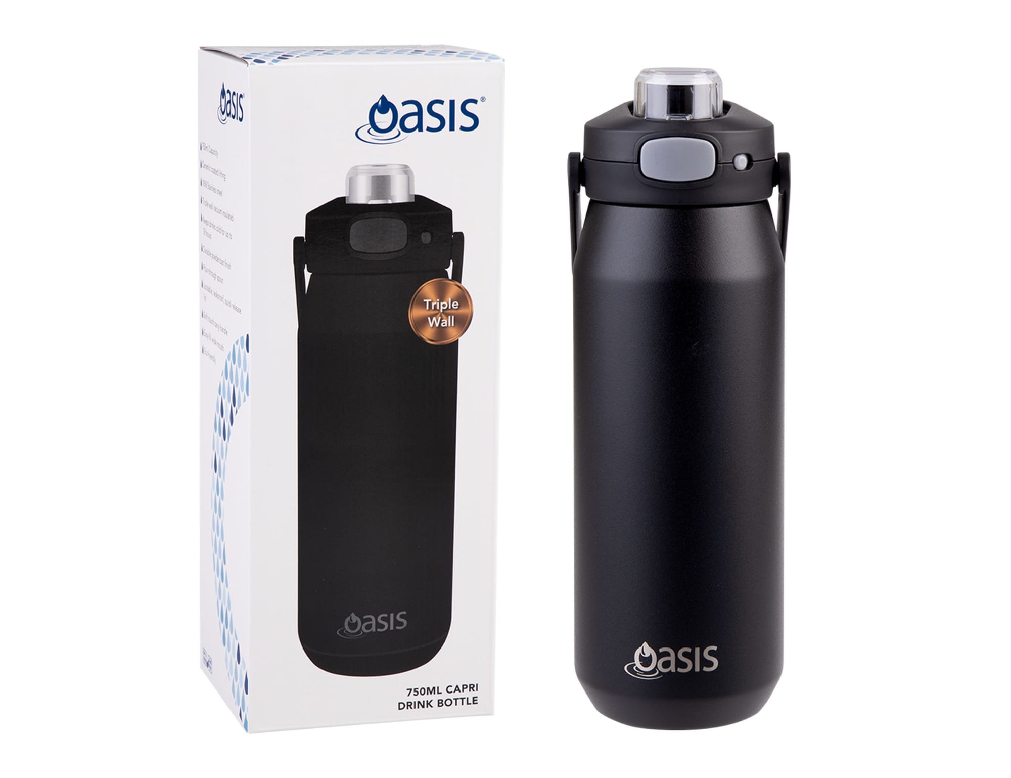 Oasis Capri 750ml Vacuum Quick Release Lid Bottle