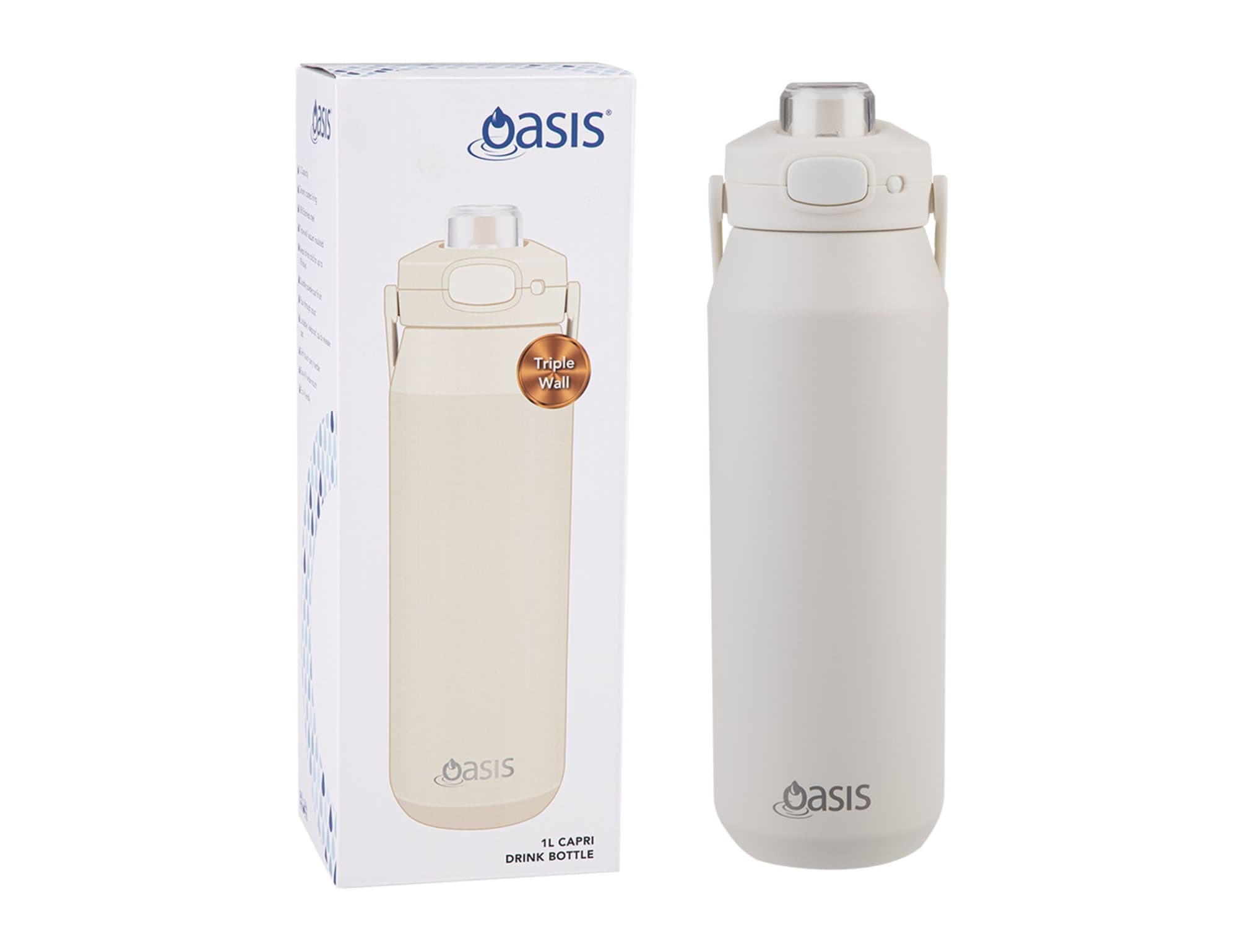 Oasis Capri 1L Vacuum Quick Release Lid Bottle