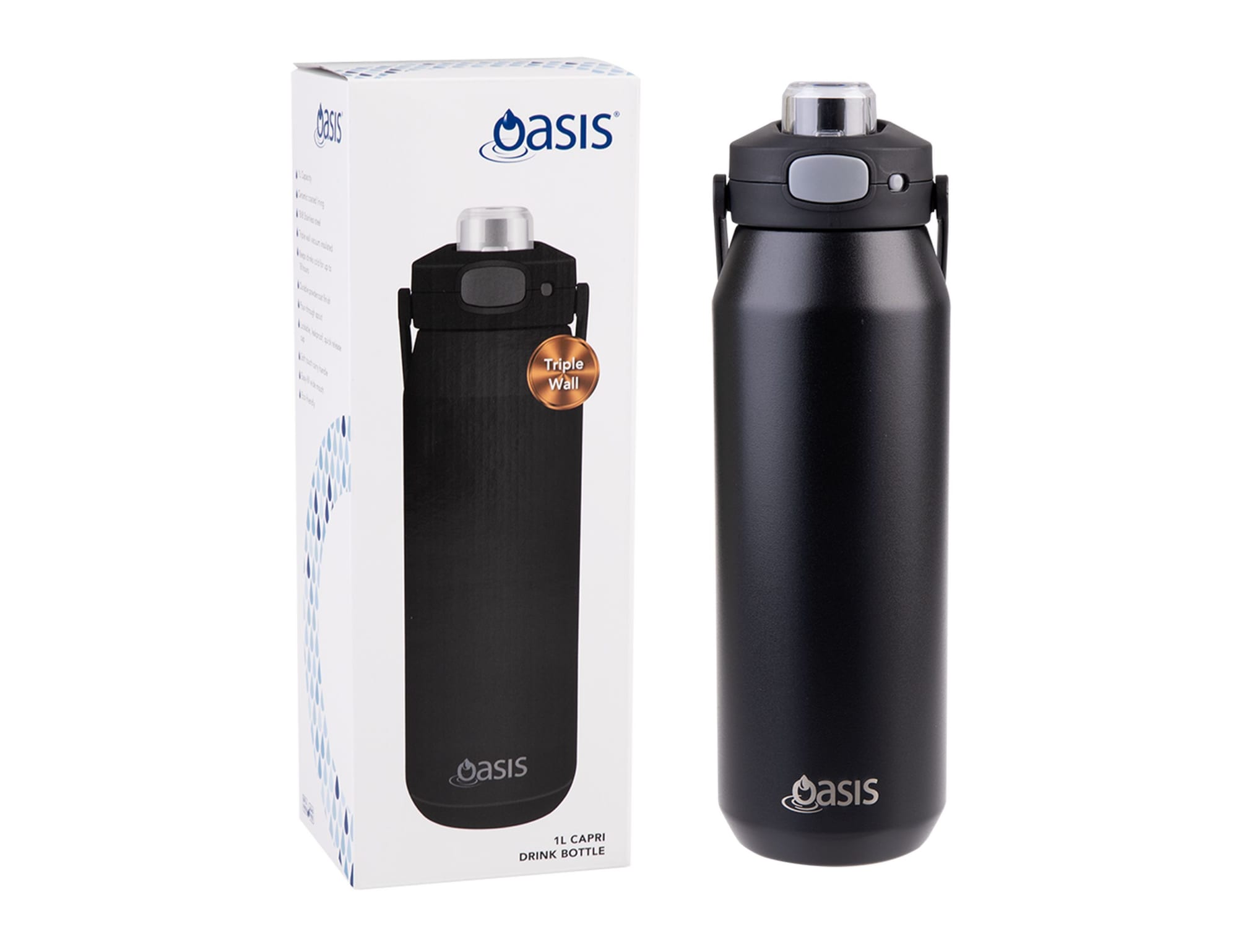 Oasis Capri 1L Vacuum Quick Release Lid Bottle