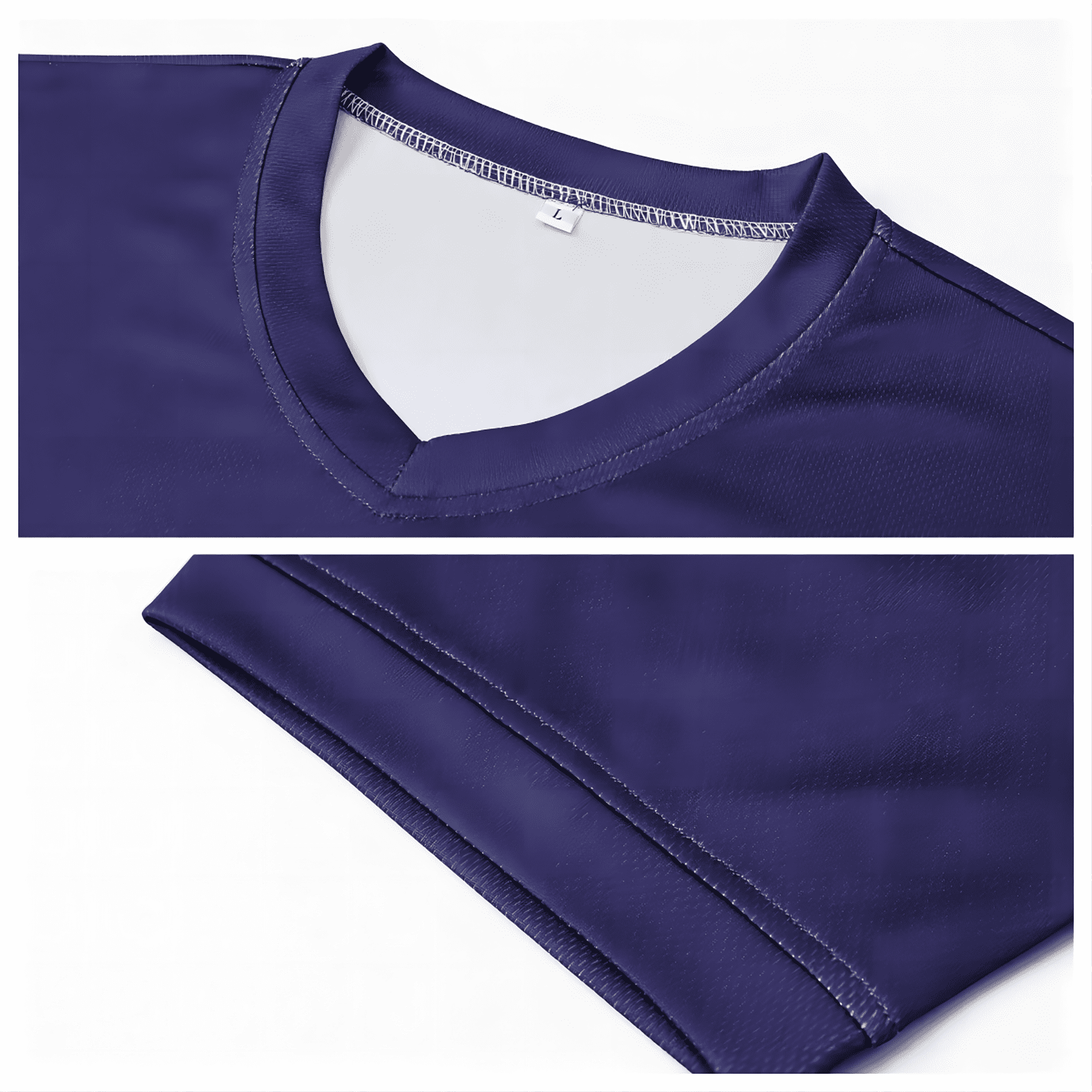 Unisex Adults RPET Micro Mesh Sublimated V-Neck Long Sleeves Shirt