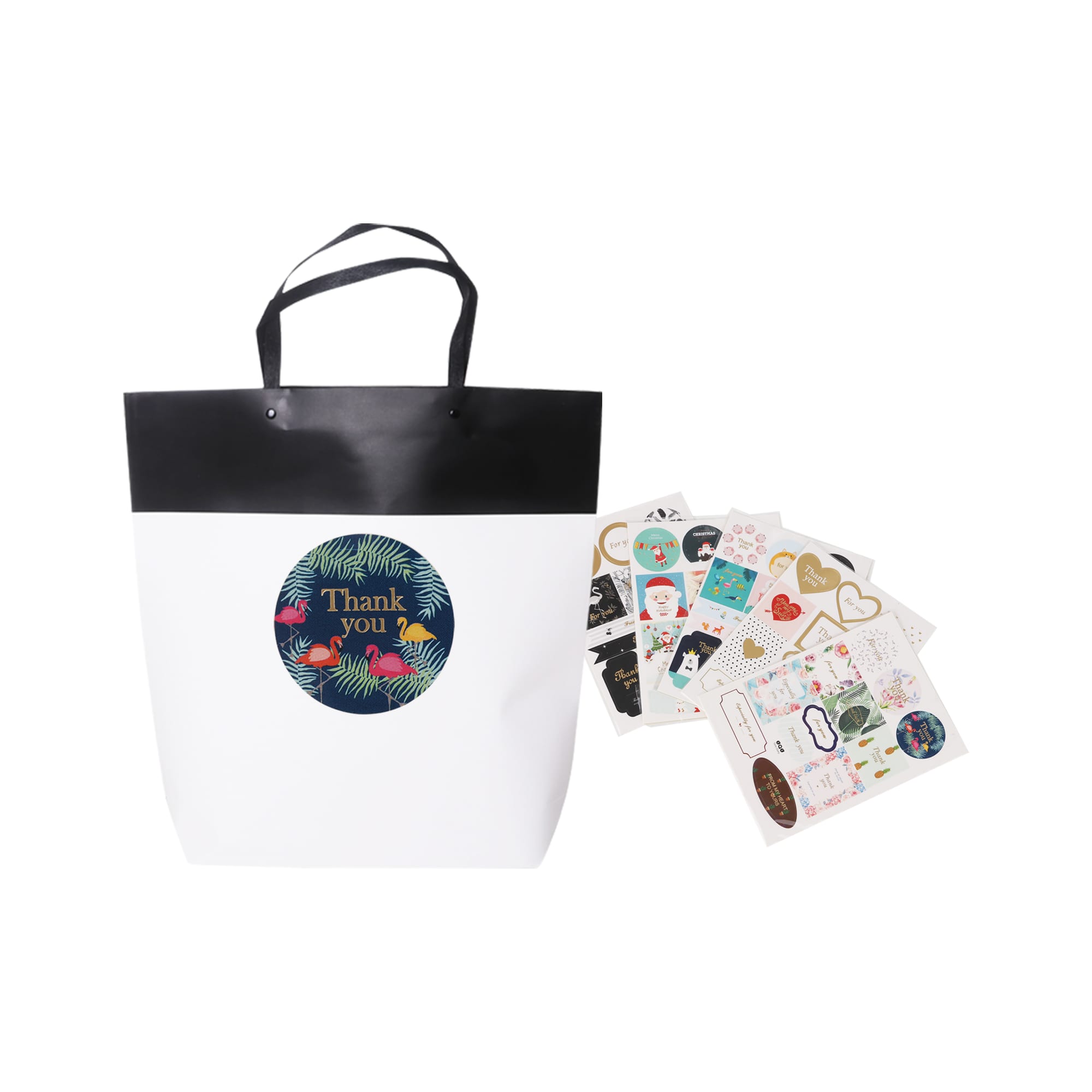 Large Black&White Boutique Paper Bag(380 x 380 x 100mm)