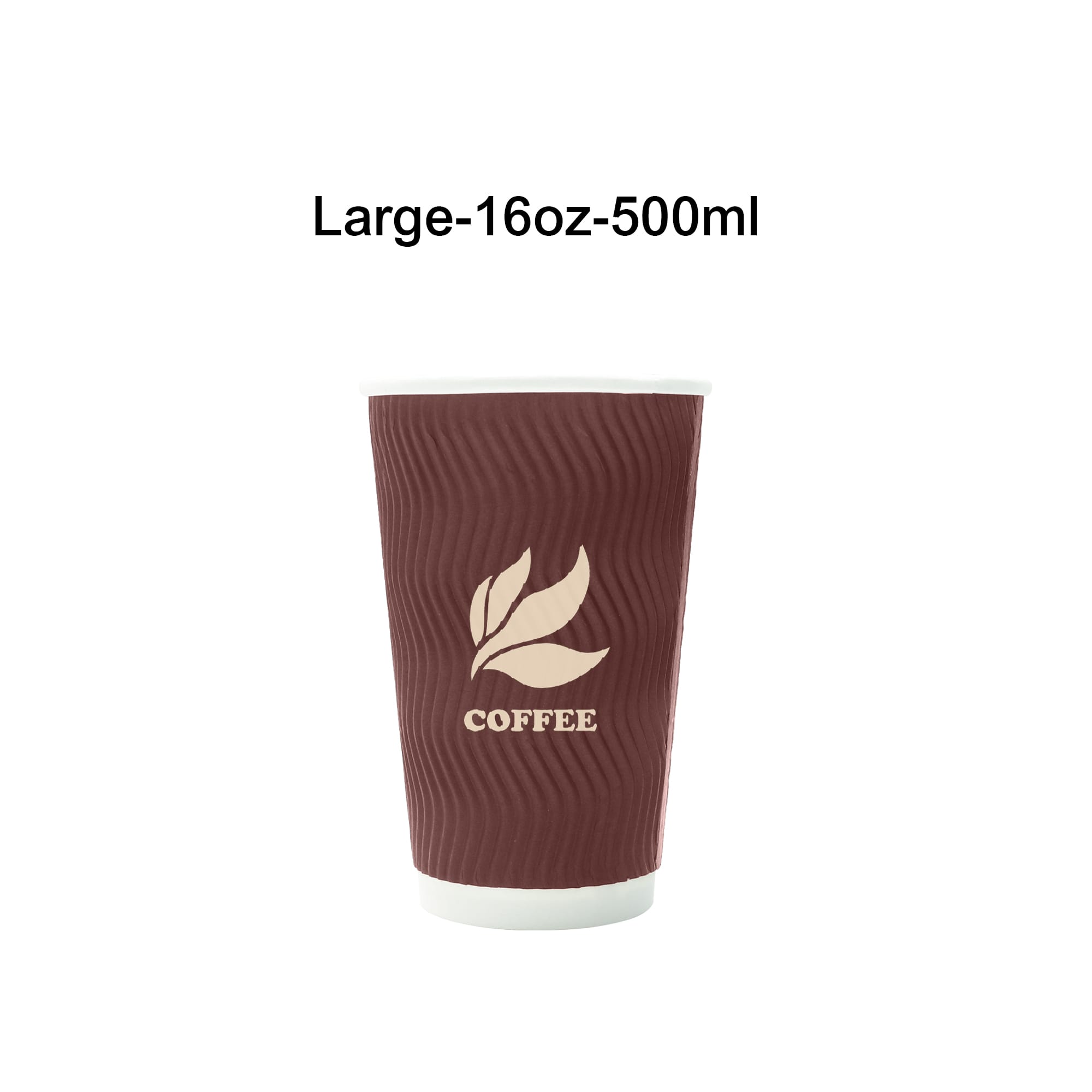 PLA Double Wall Corrugated Compostable Paper Cups