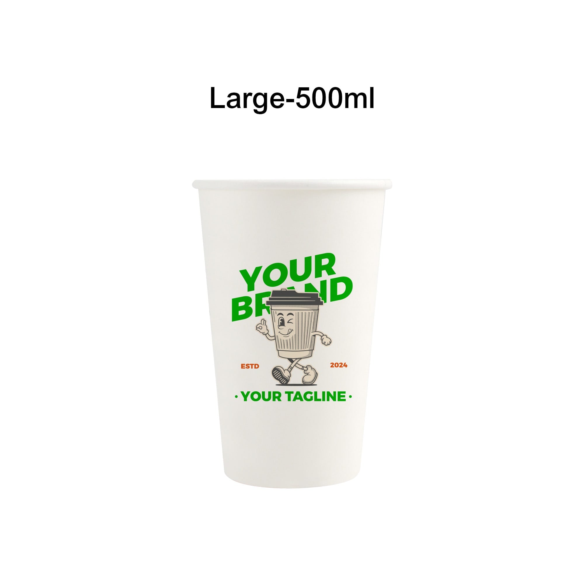 PLA Single Wall Compostable Paper Cups