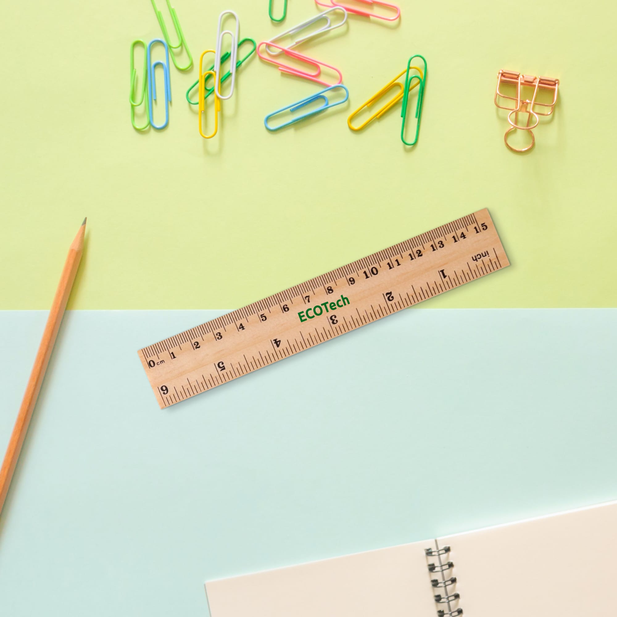 Dual Scale Wooden Ruler