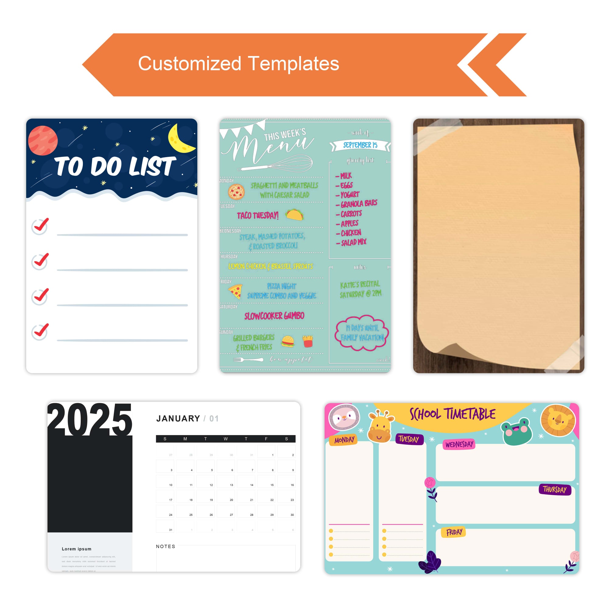 Erasable Magnetic Calendar Planner