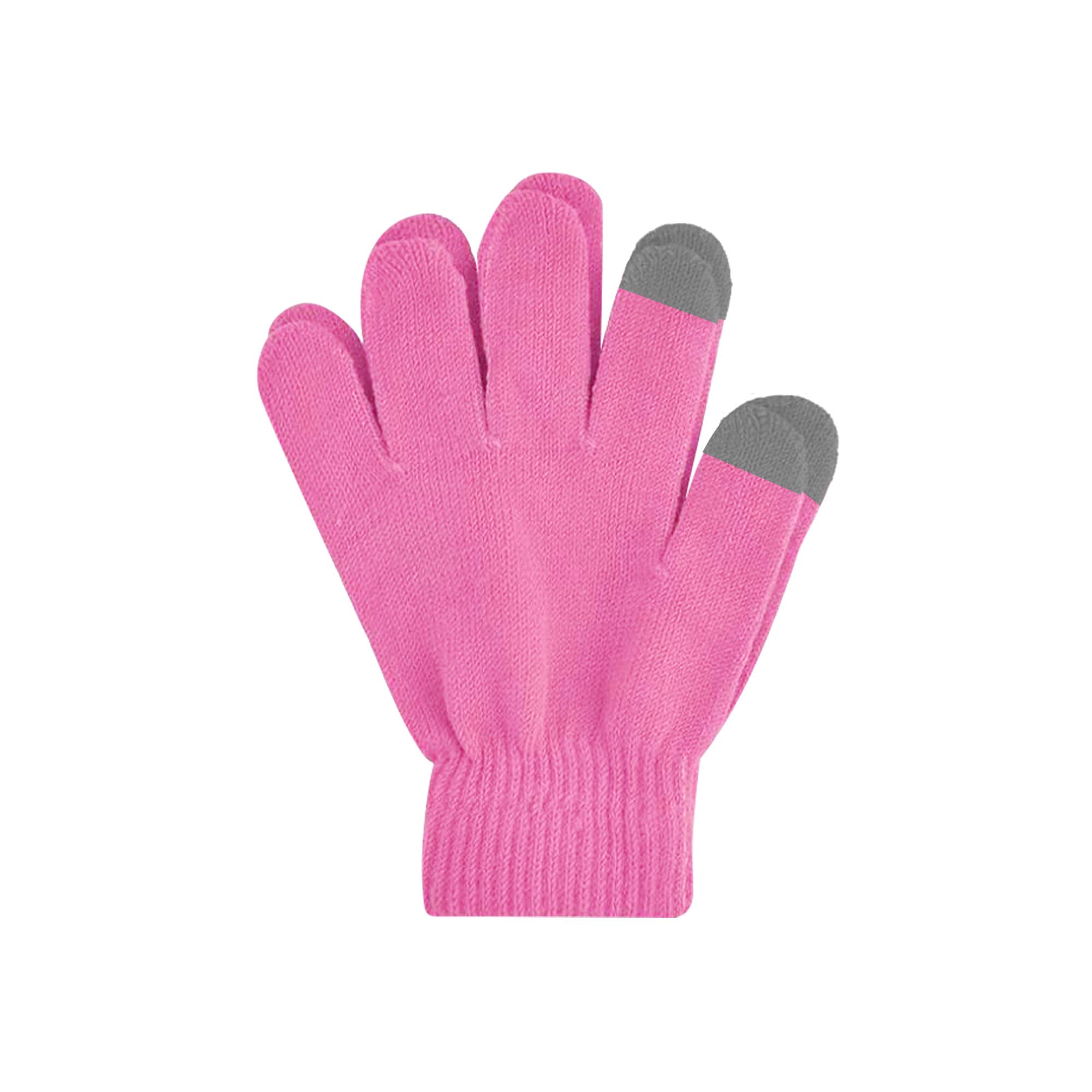 Adults Plain Knitted Gloves with Woven Label