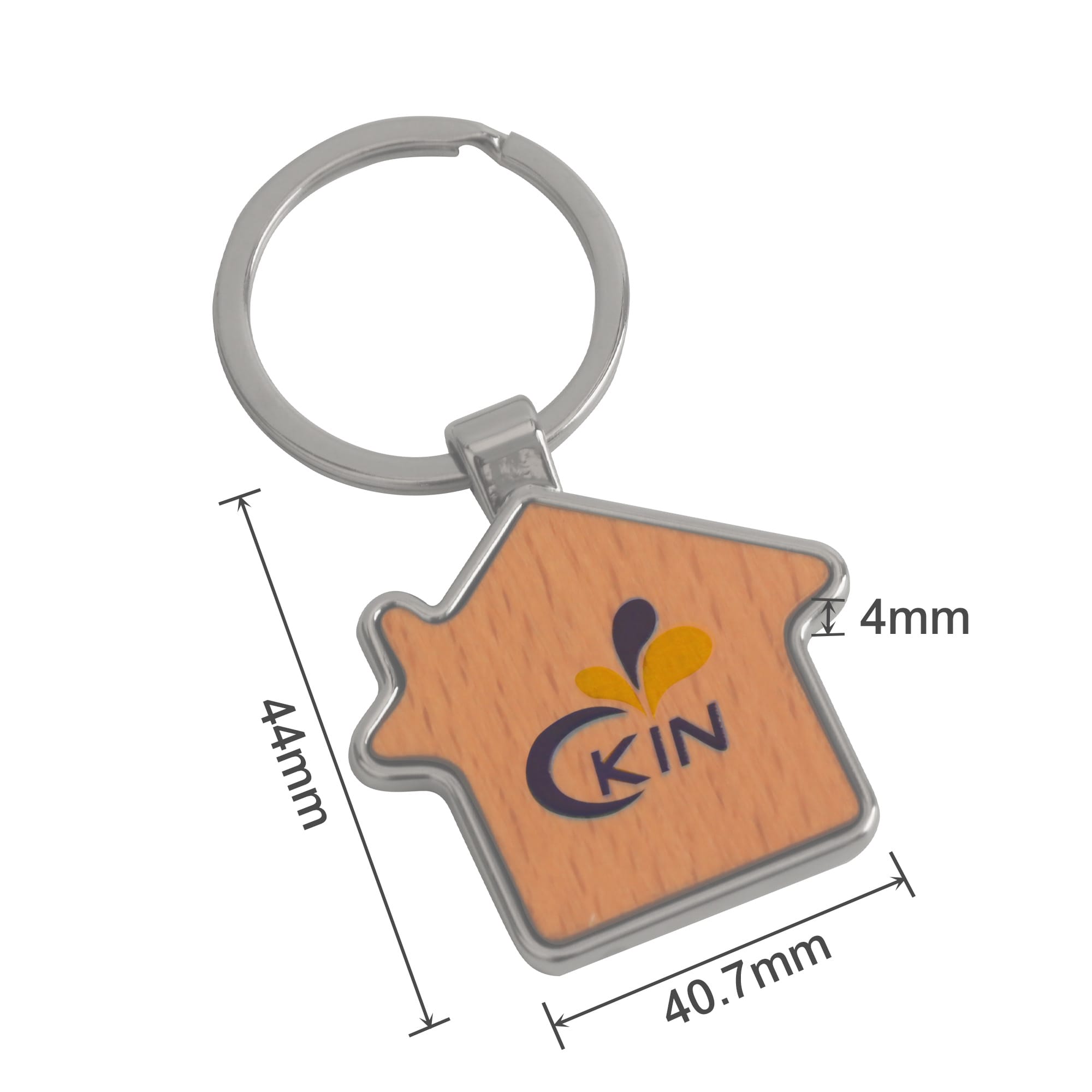 House Wooden Keyring