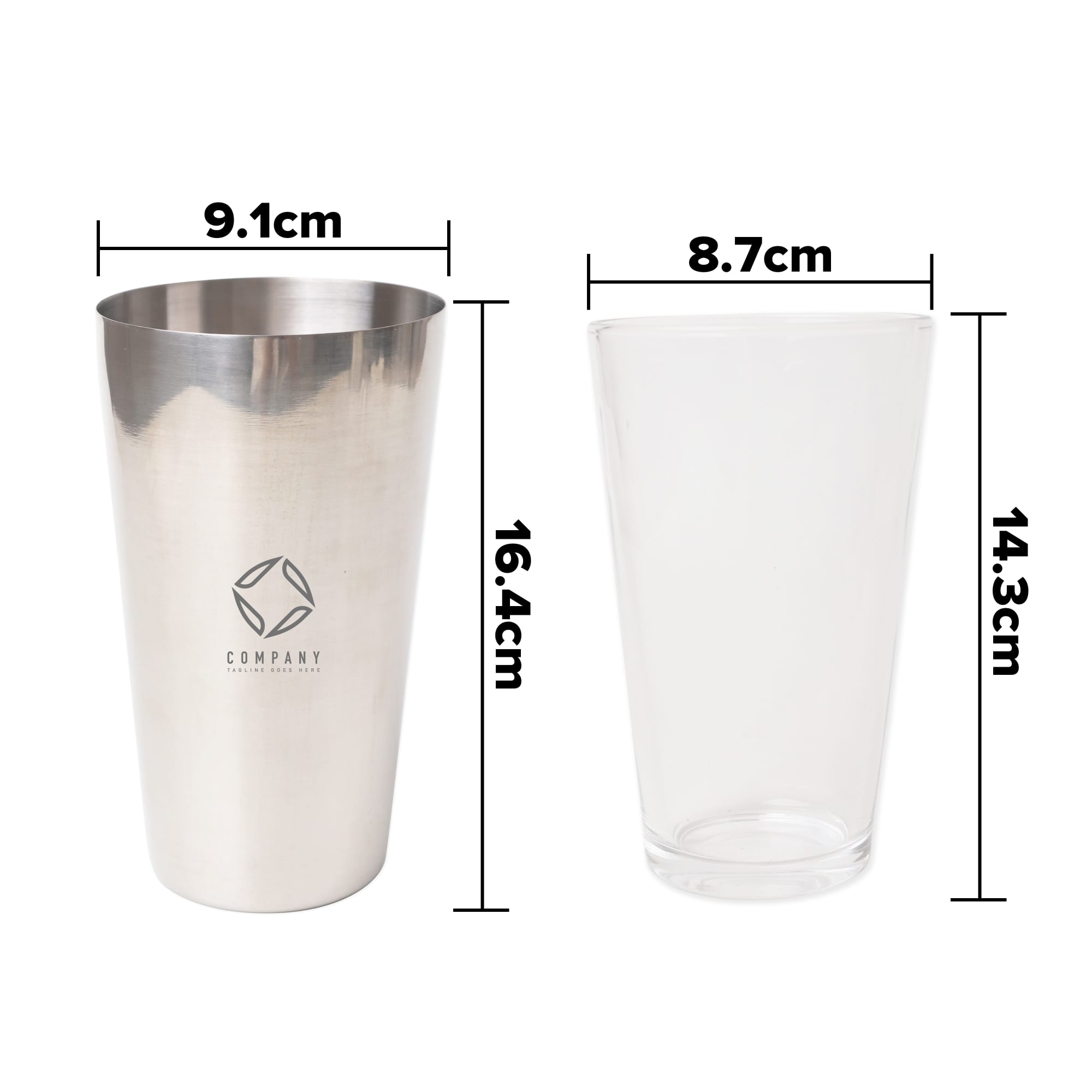 Boston Cocktail Shaker(450ml+750ml)