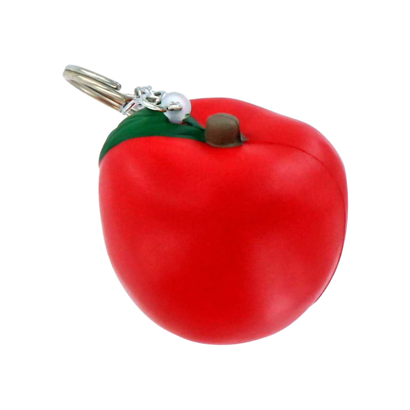 Keyring with Apple Stress Reliever