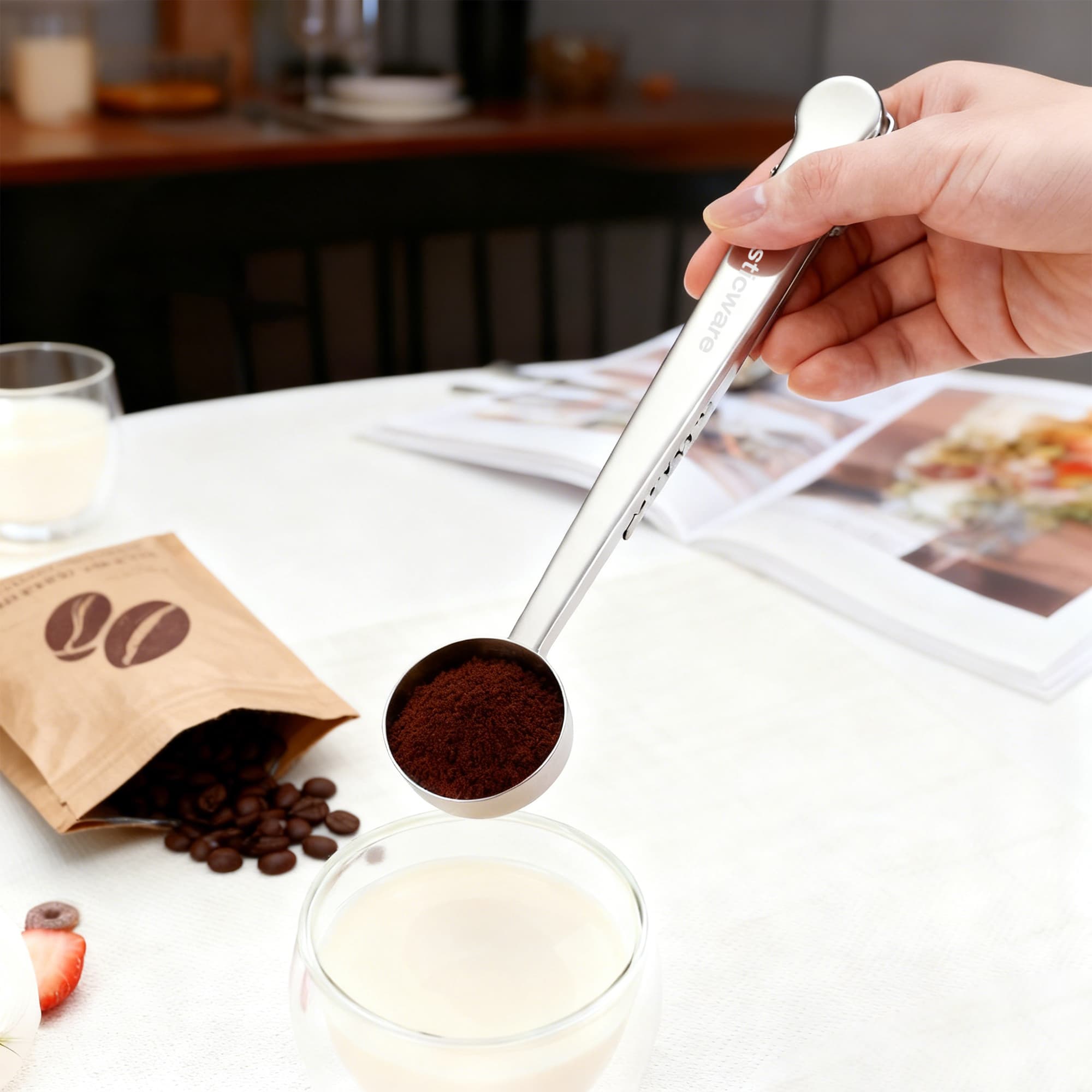 Coffee Measuring Spoon With Clip