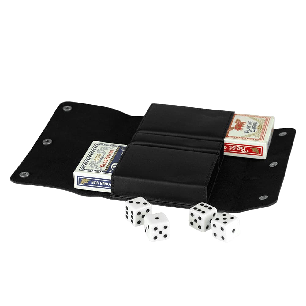 Travel Card Set w/ Leather Cover