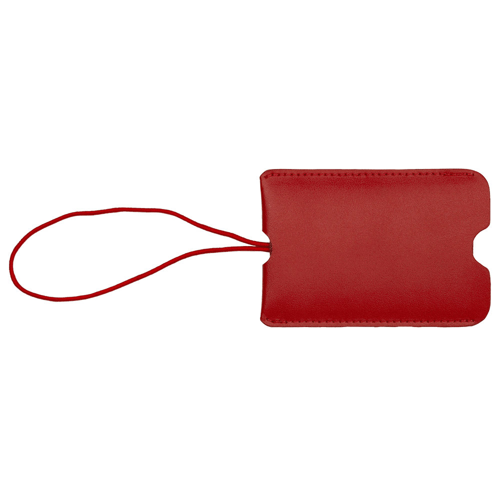 Pull-Apart Leather Luggage Tag