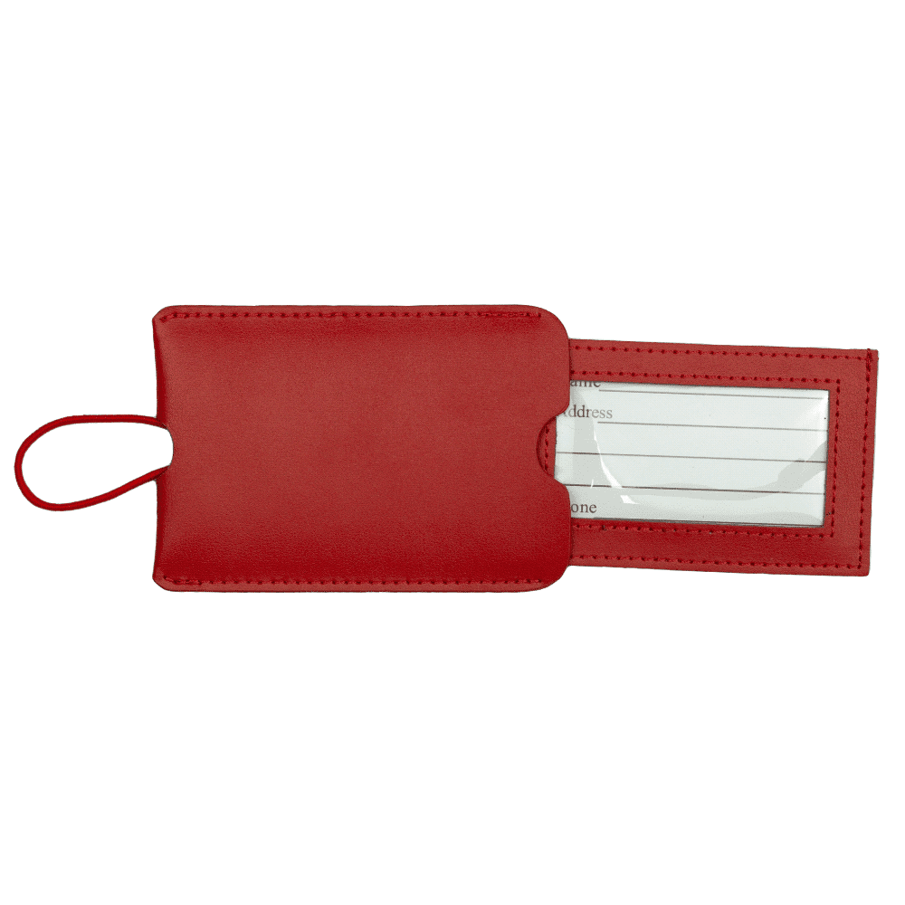 Pull-Apart Leather Luggage Tag